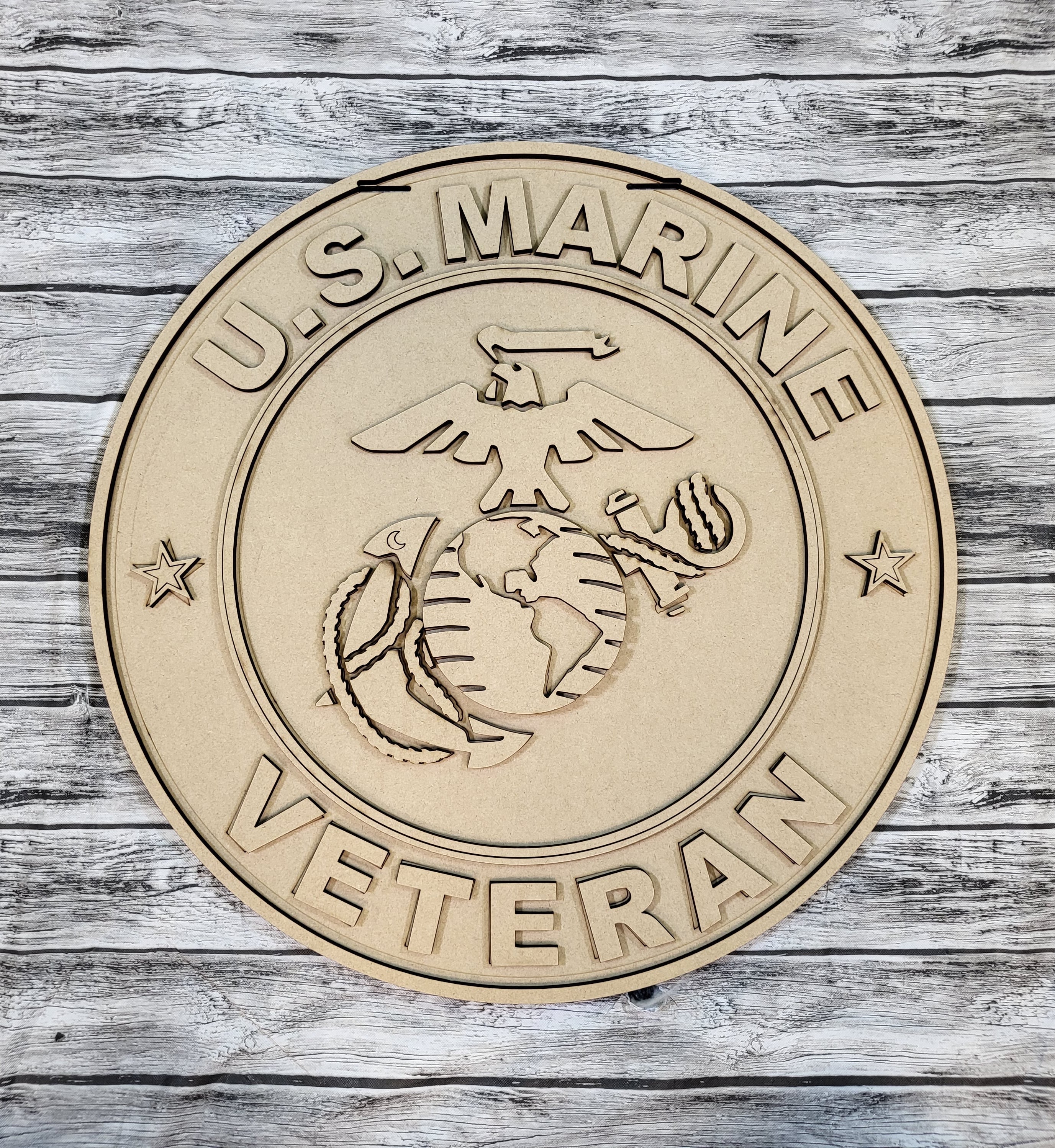 Marine Corps Veteran Door Hanger - Finished