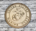 Marine Corps Classic Logo Door Hanger DIY Unfinished Kit