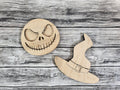 Witches Hat and Jack  standing blocks  DIY Unfinished Kit