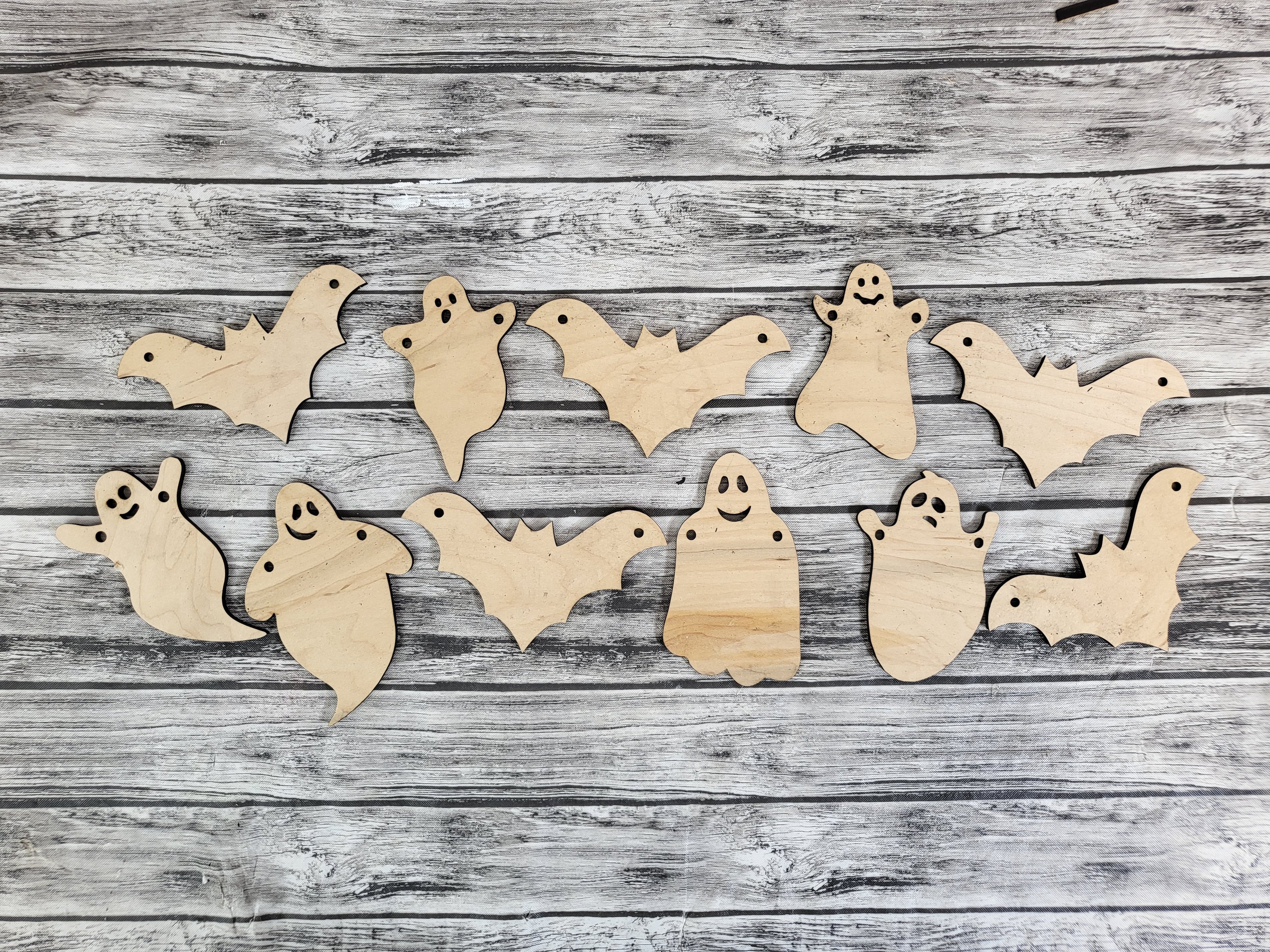 Ghosts and Bats Garland DIY Unfinished Kit