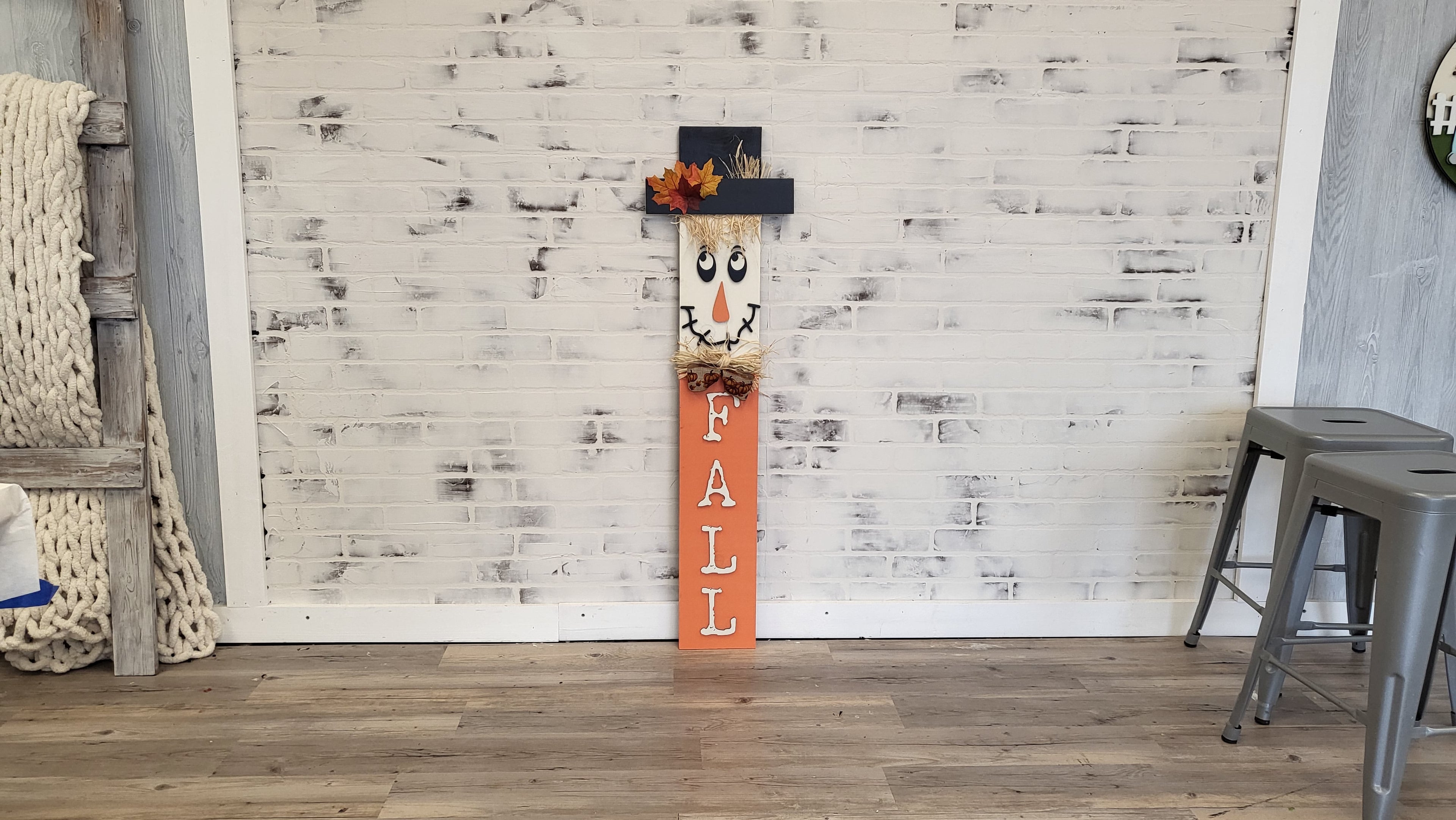 Fall Scarecrow Porch Leaner DIY Unfinished Kit