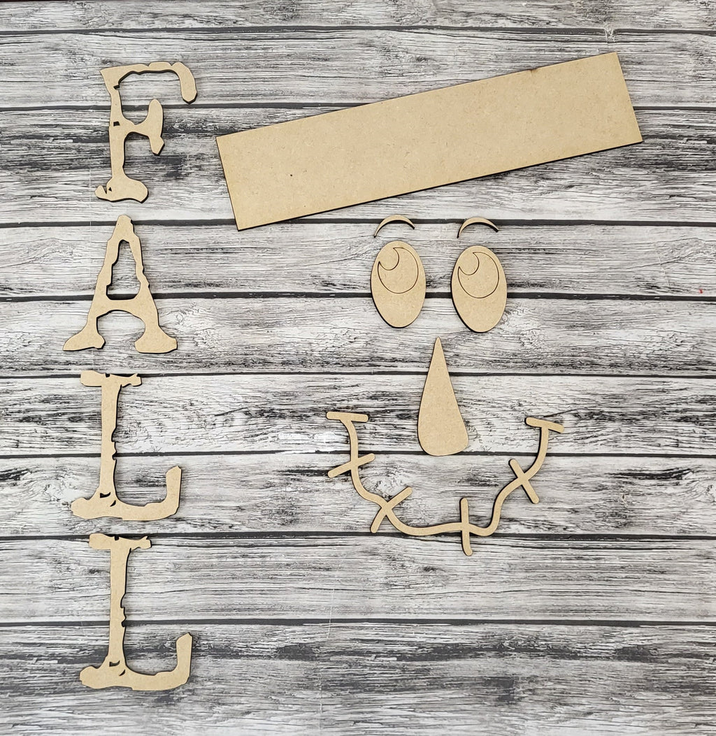 Fall Scarecrow Porch Leaner DIY Unfinished Kit