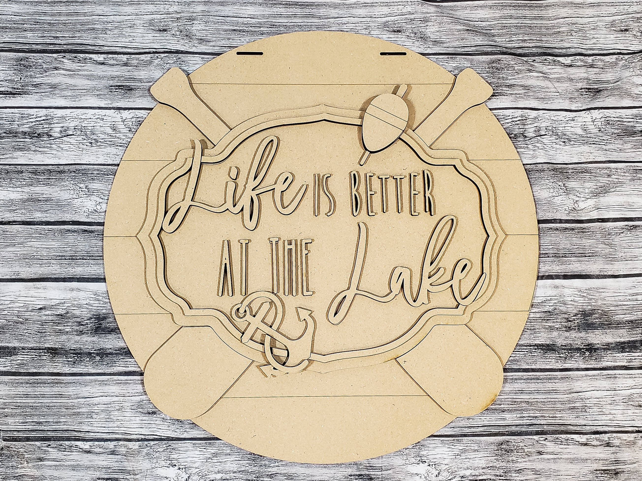 Life Is Better At The Lake Door Hanger DIY Unfinished Kit