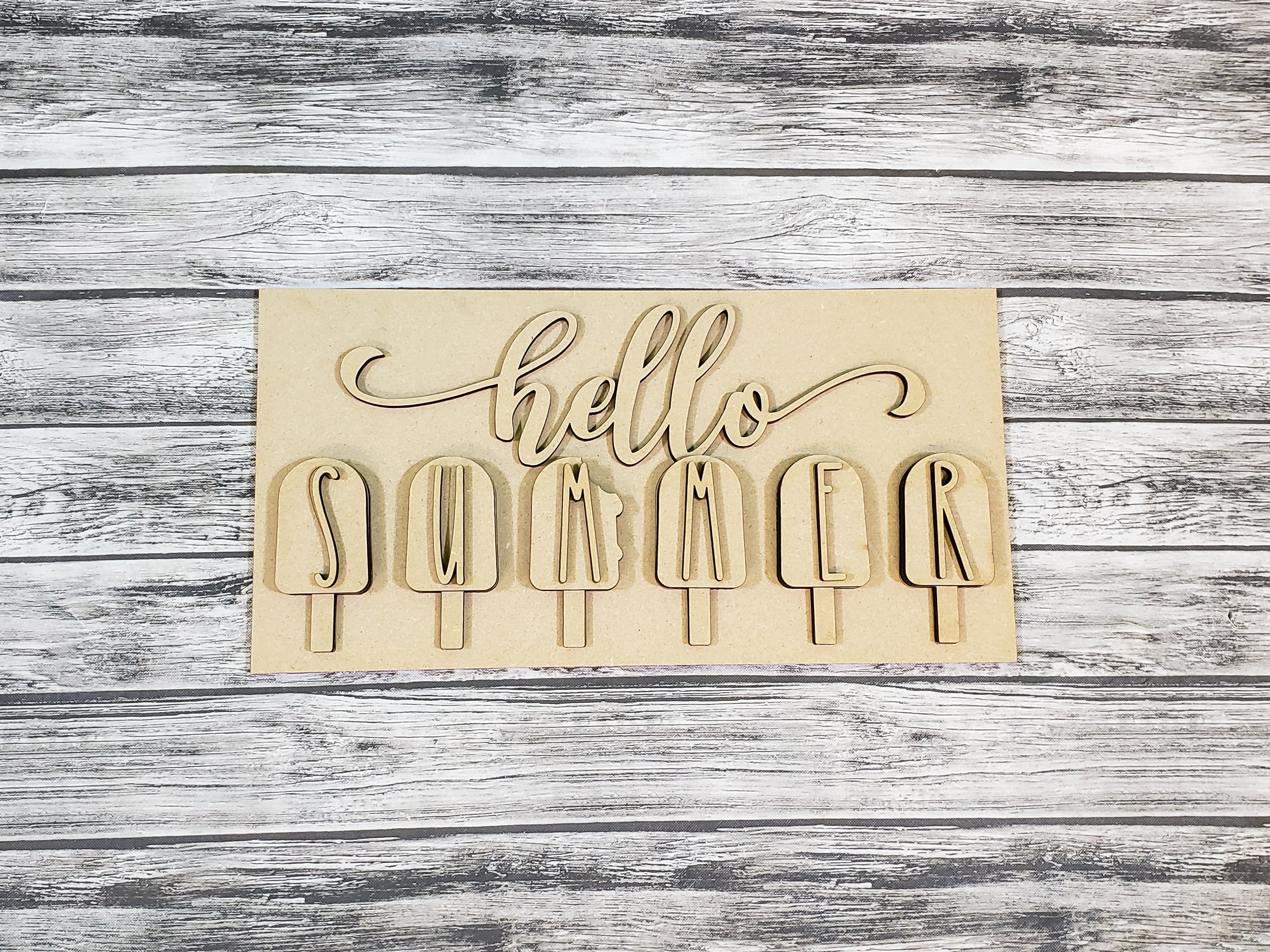 SUMMER Accent Tiles for Interchangeable Hanging Flower Planter Welcome Sign Planter