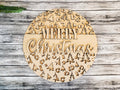 Leopard Print Merry Christmas Door Hanger DIY Unfinished Kit