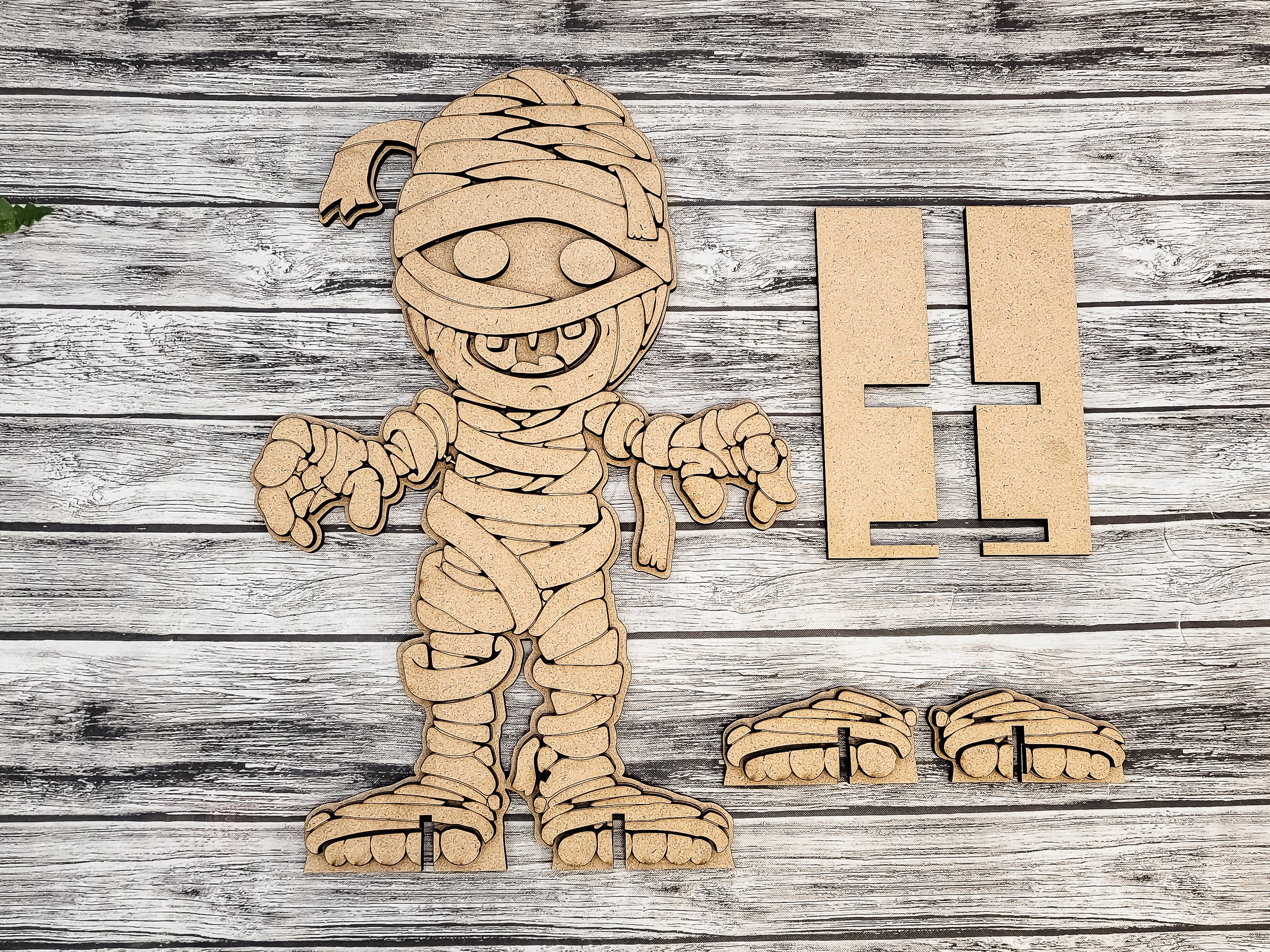 18inch Halloween Mummy Porch Stander DIY Unfinished Kit