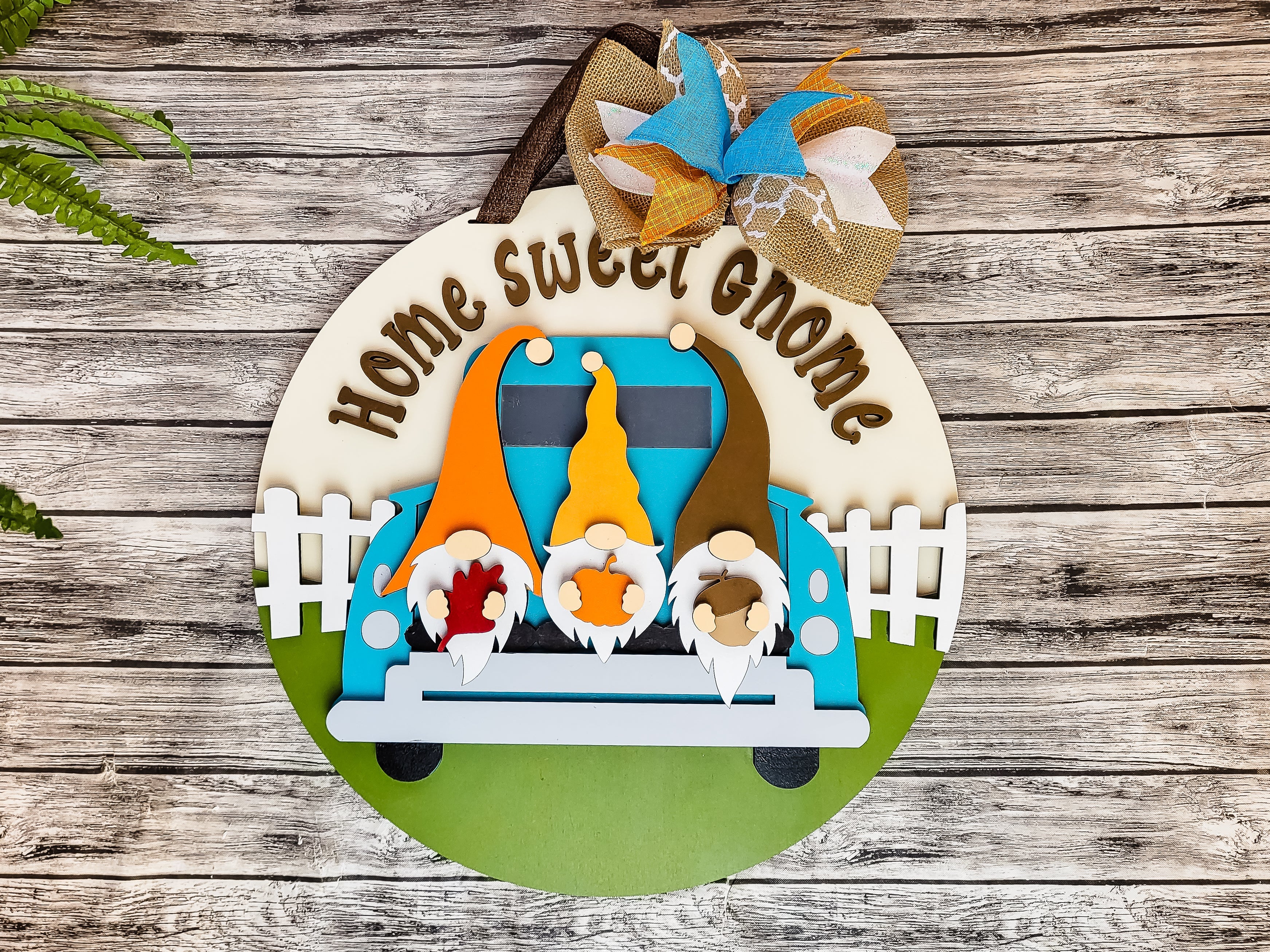 Home Sweet Gnome Truck Door Hanger - Finished