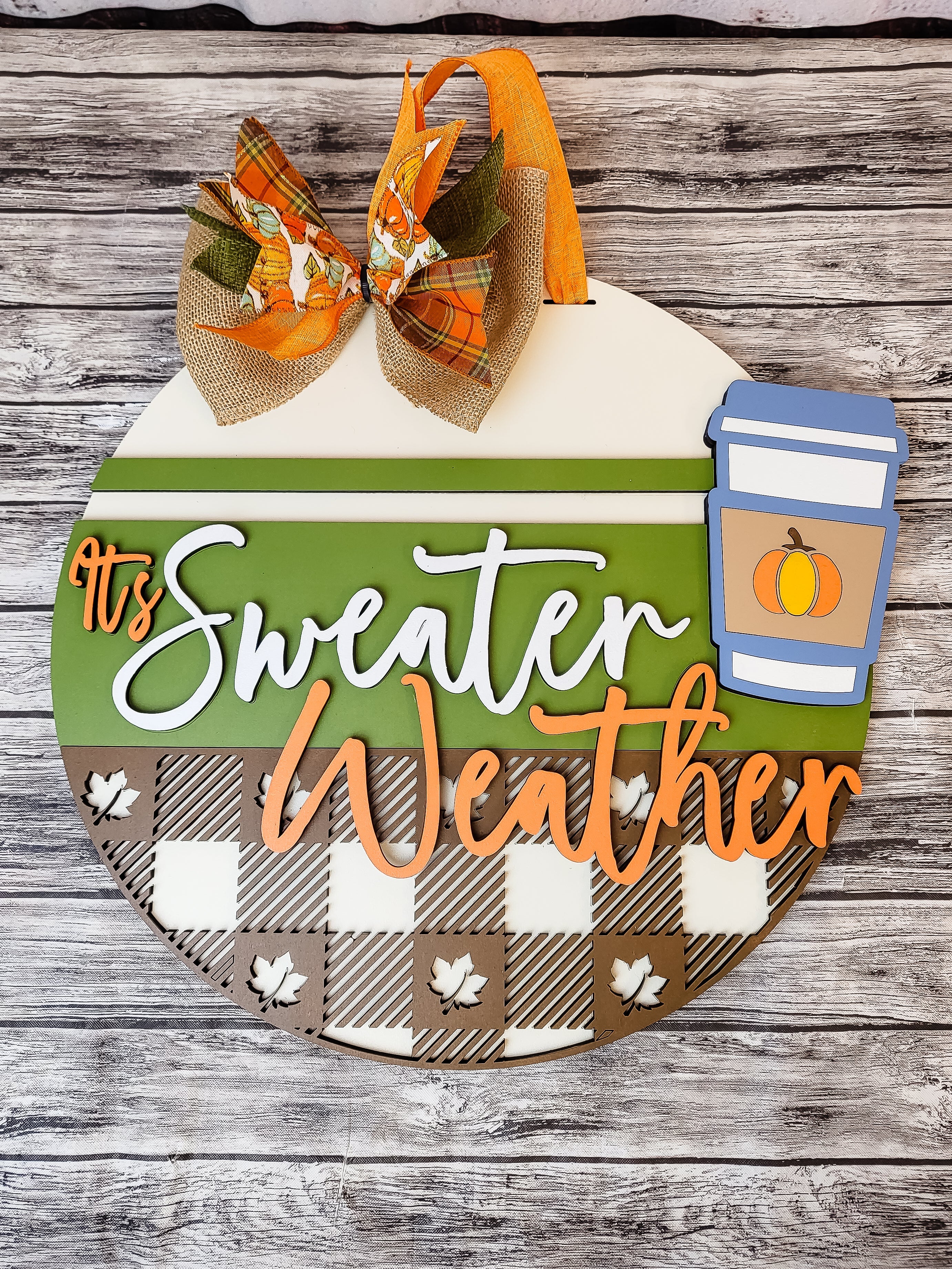 It's Sweater Weather Door Hanger DIY Unfinished Kit