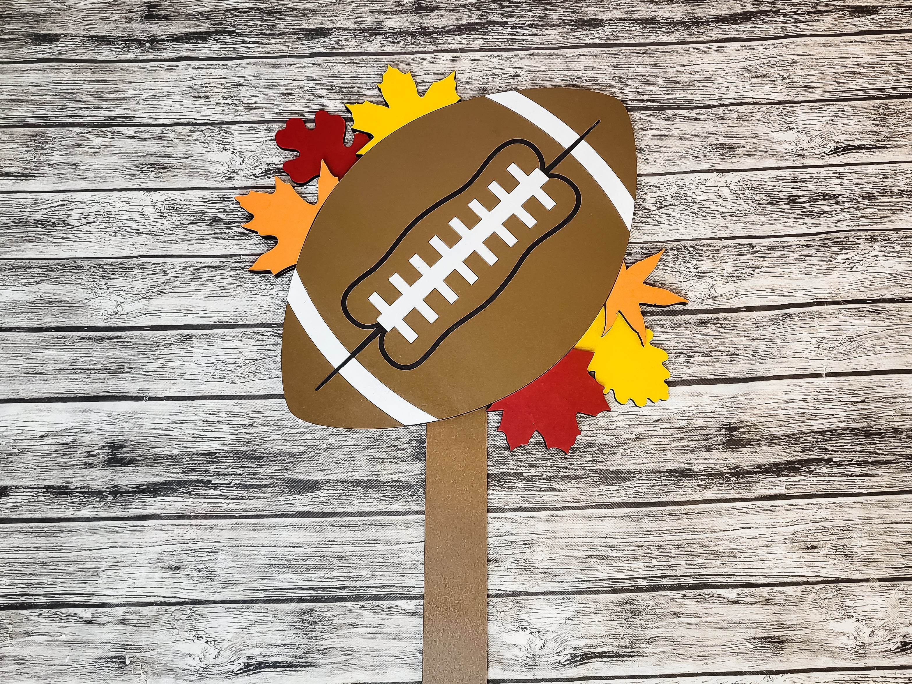 Fall Football Plant Stake DIY Unfinished Kit