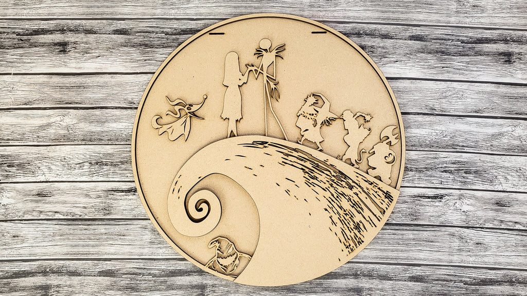 Jack & Sally Door Hanger DIY Unfinished Kit