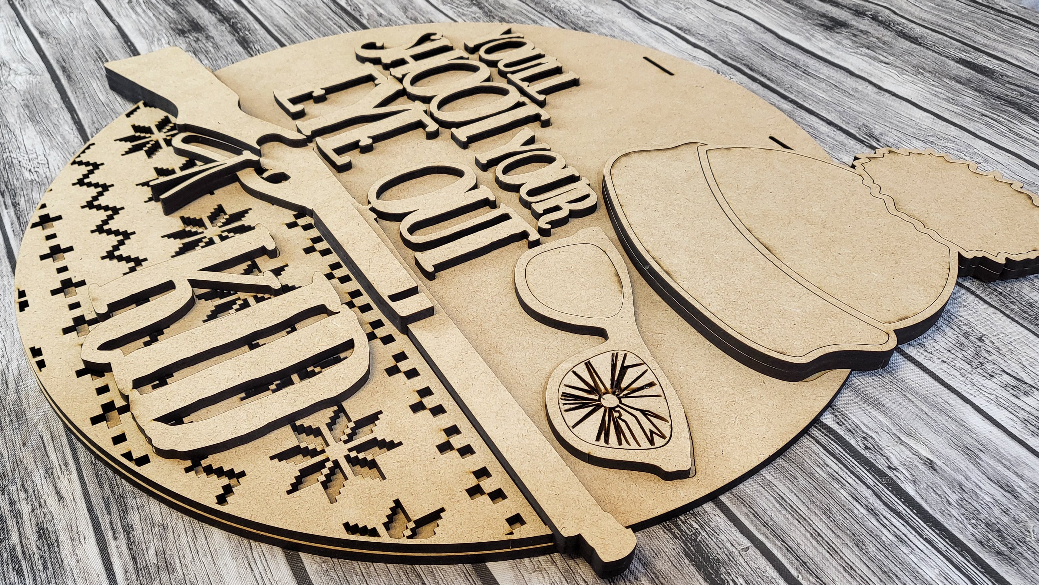 You'll Shoot Your Eye Out Ralphie Door Hanger DIY Unfinished Kit