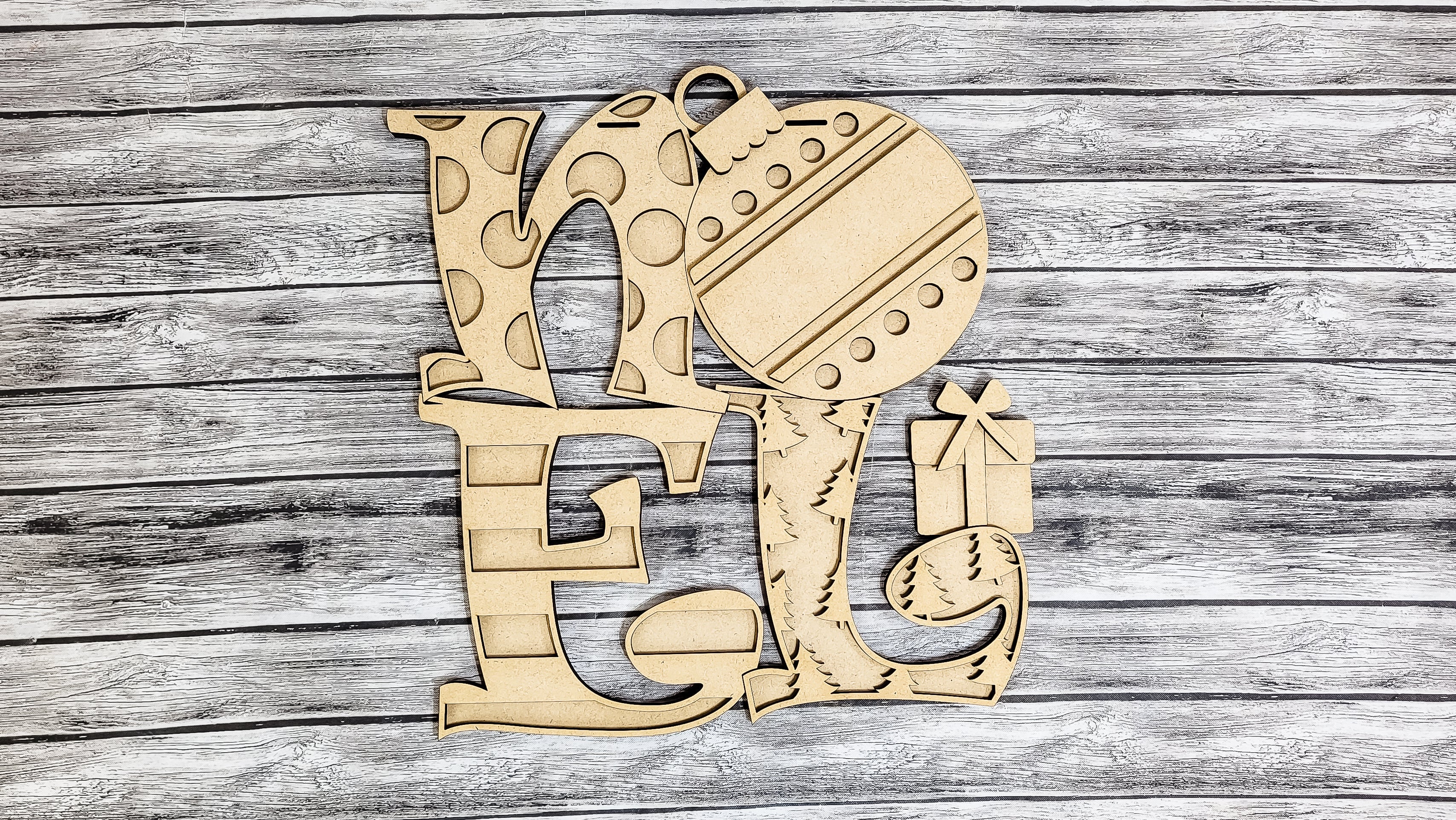 Noel Door Hanger DIY Unfinished Kit
