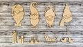 3D Merry Christmas Winter Gnome Porch Leaner DIY Unfinished Kit