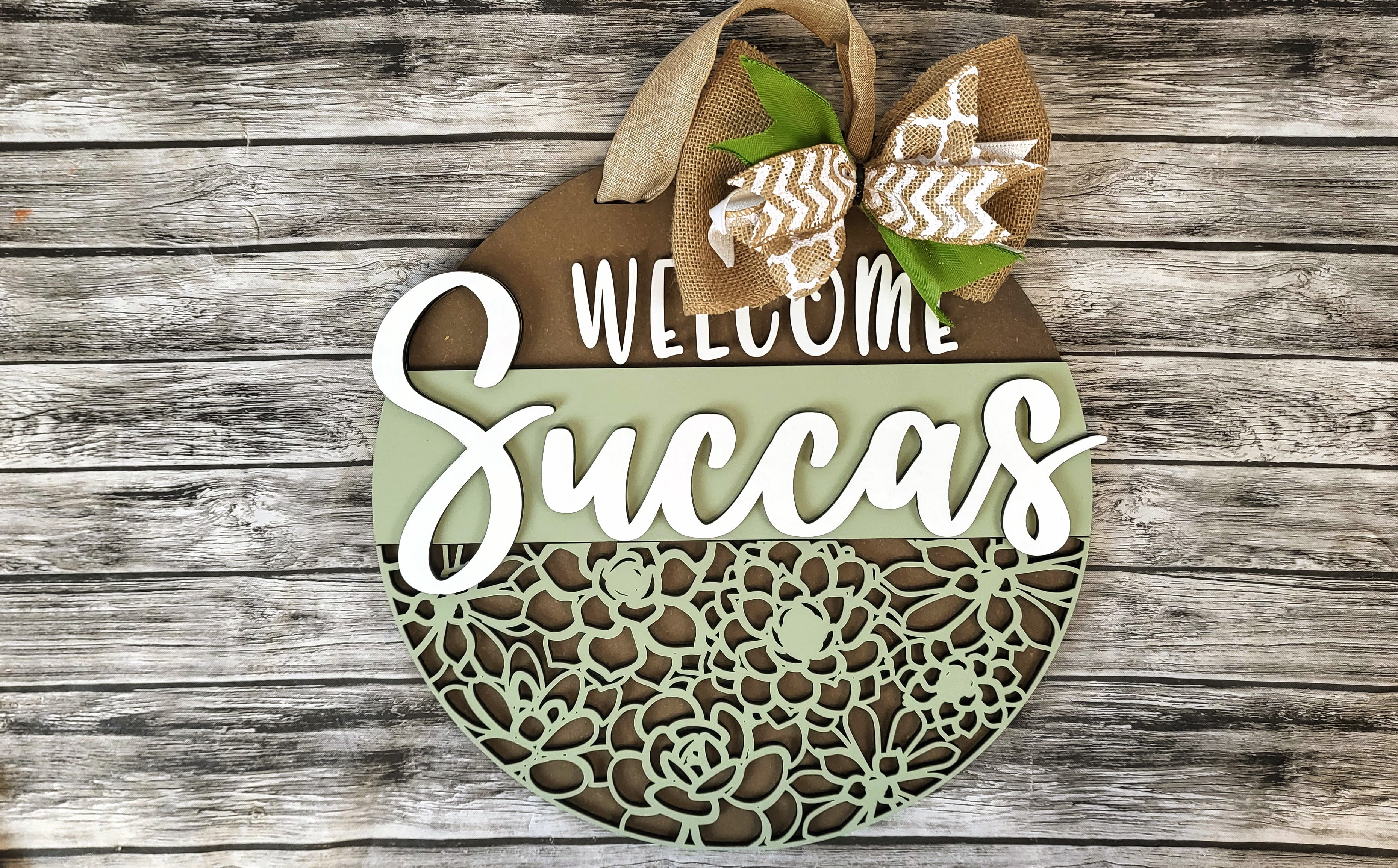 Welcome Succas Door Hanger DIY Unfinished Kit