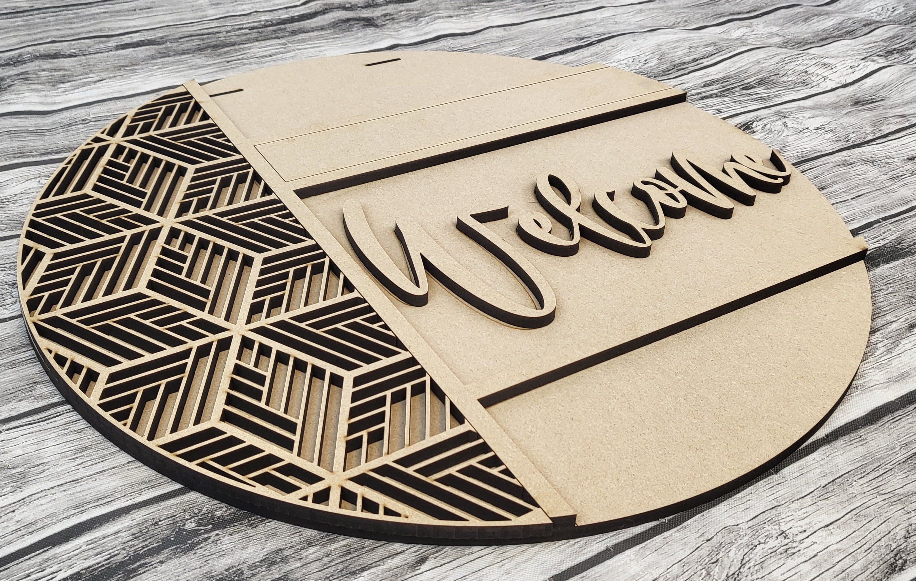 Welcome Aztec Side Door Hanger DIY Unfinished Kit