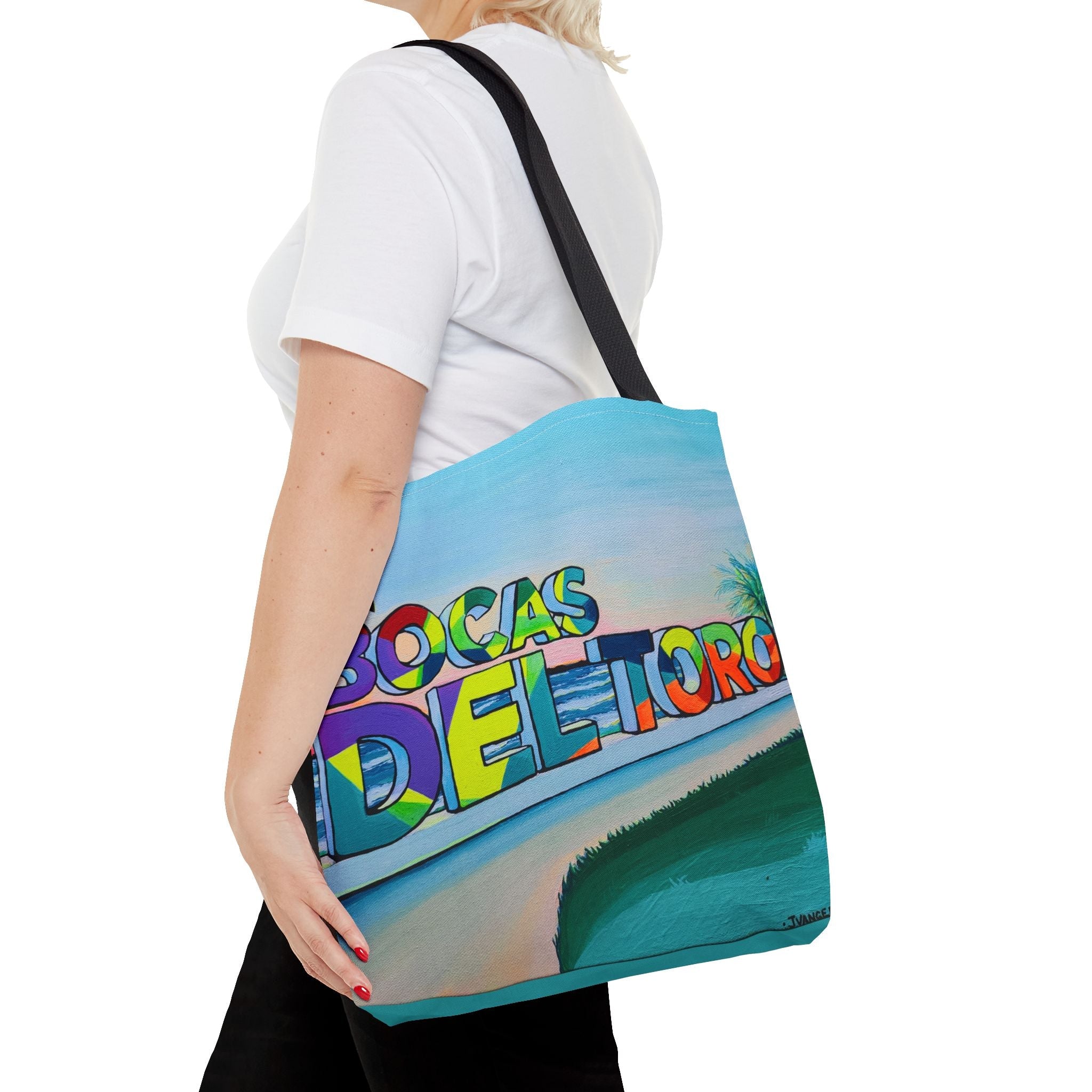 Premium Bocas Del Toro Sign Tote Bag, Original Artist Design, Reusable Shopping Tote,  Eco-Friendly