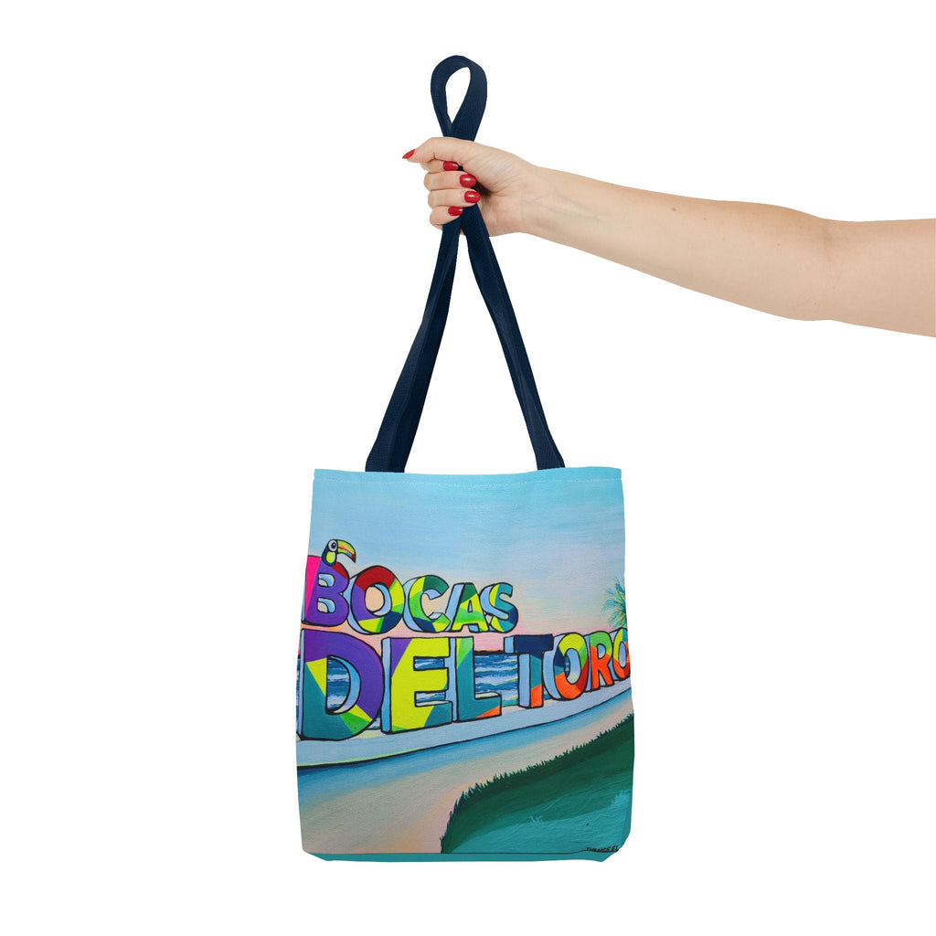 Premium Bocas Del Toro Sign Tote Bag, Original Artist Design, Reusable Shopping Tote,  Eco-Friendly