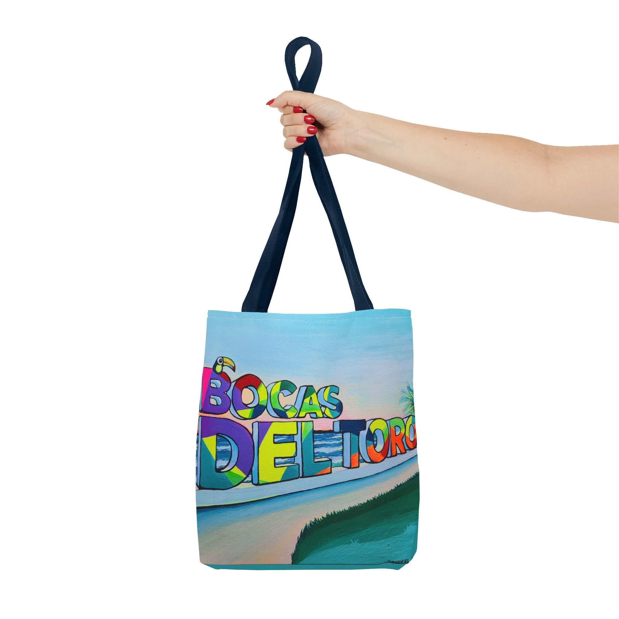 Premium Bocas Del Toro Sign Tote Bag, Original Artist Design, Reusable Shopping Tote,  Eco-Friendly