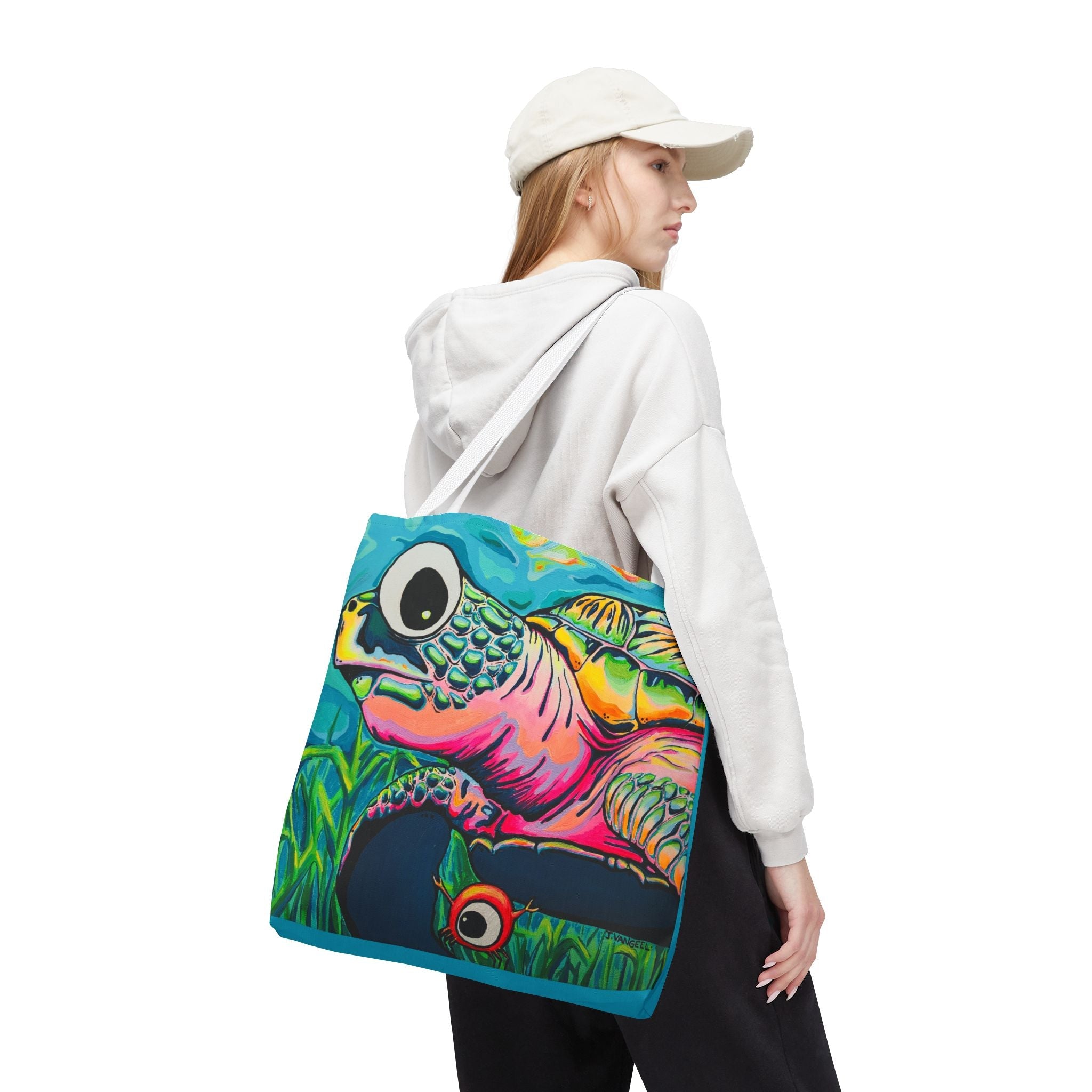 Premium Cyclops Turtle Tote Bag, Original Artist Design, Reusable Shopping Tote,  Eco-Friendly