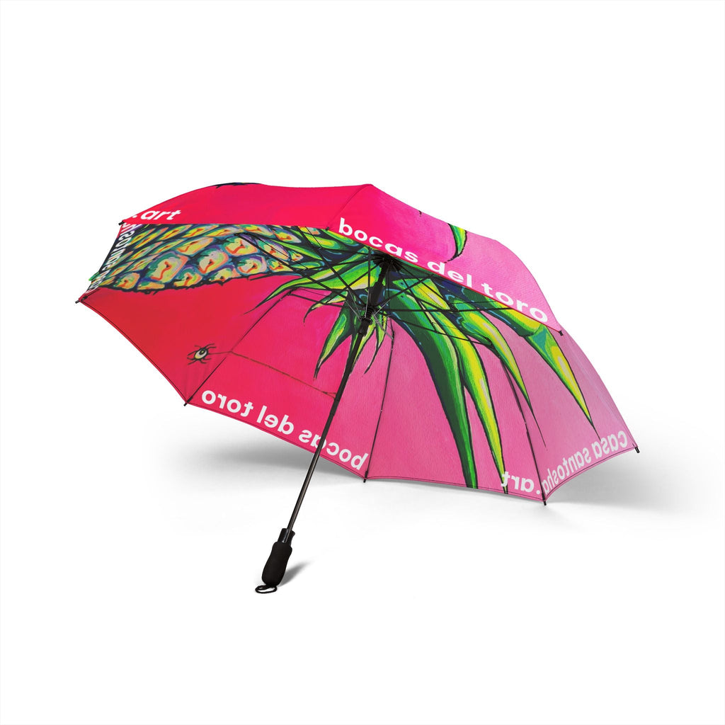 Neon Pineapple Umbrella - Foldable & Stylish Rain Gear