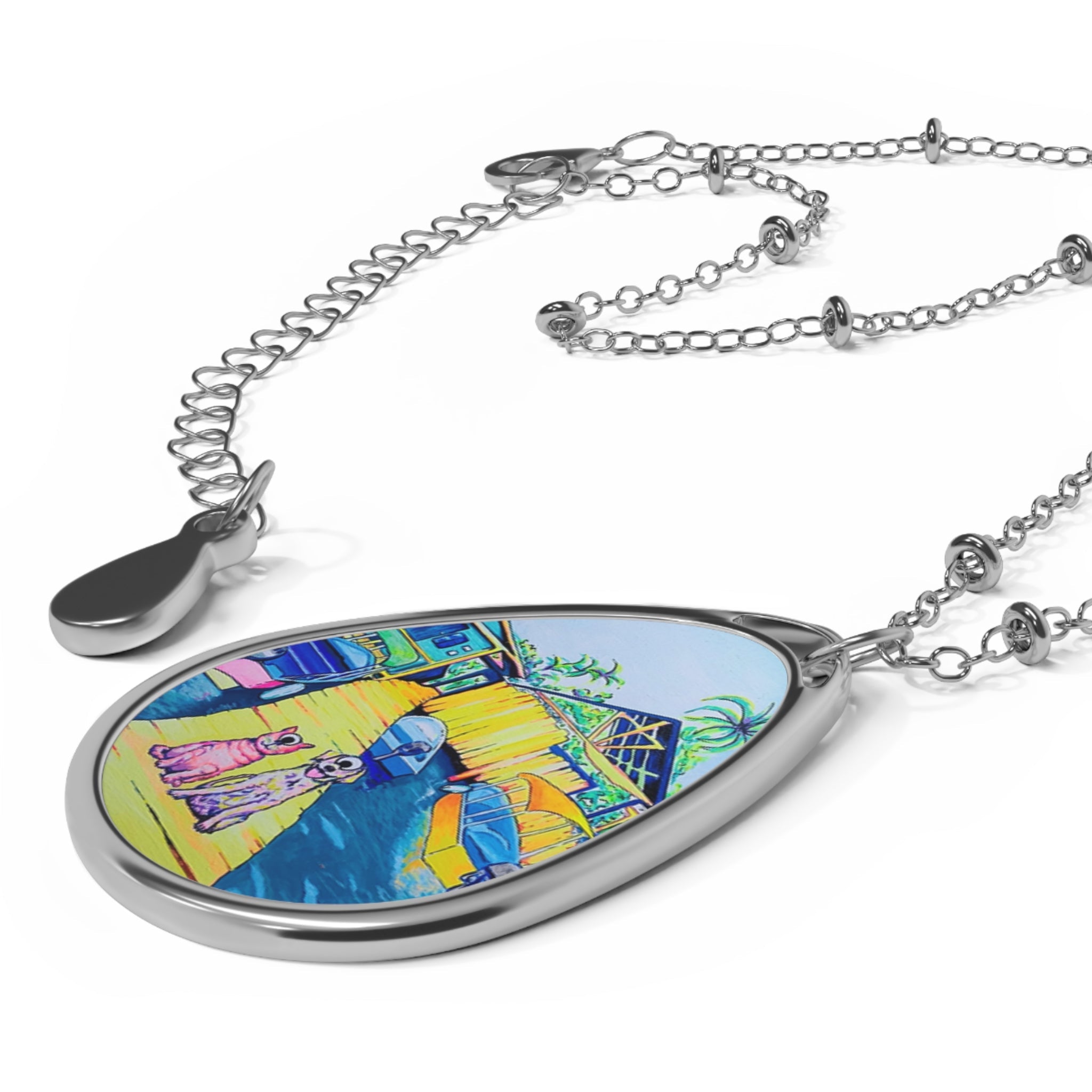 Cyclops Cat and Dog in Bocas Necklace