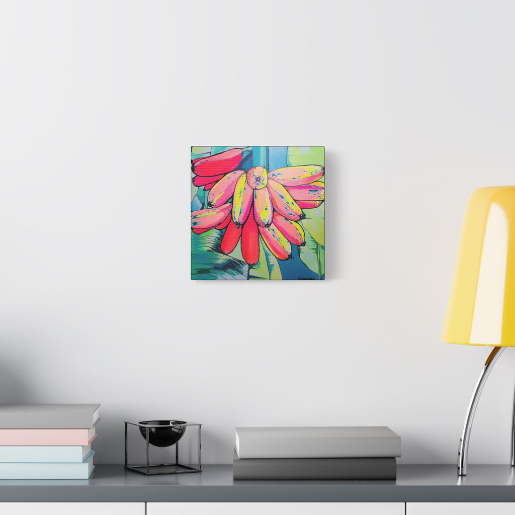 Neon Primitivo Bananas Canvas Print, Original Artist Design, Home Decor Wall Art