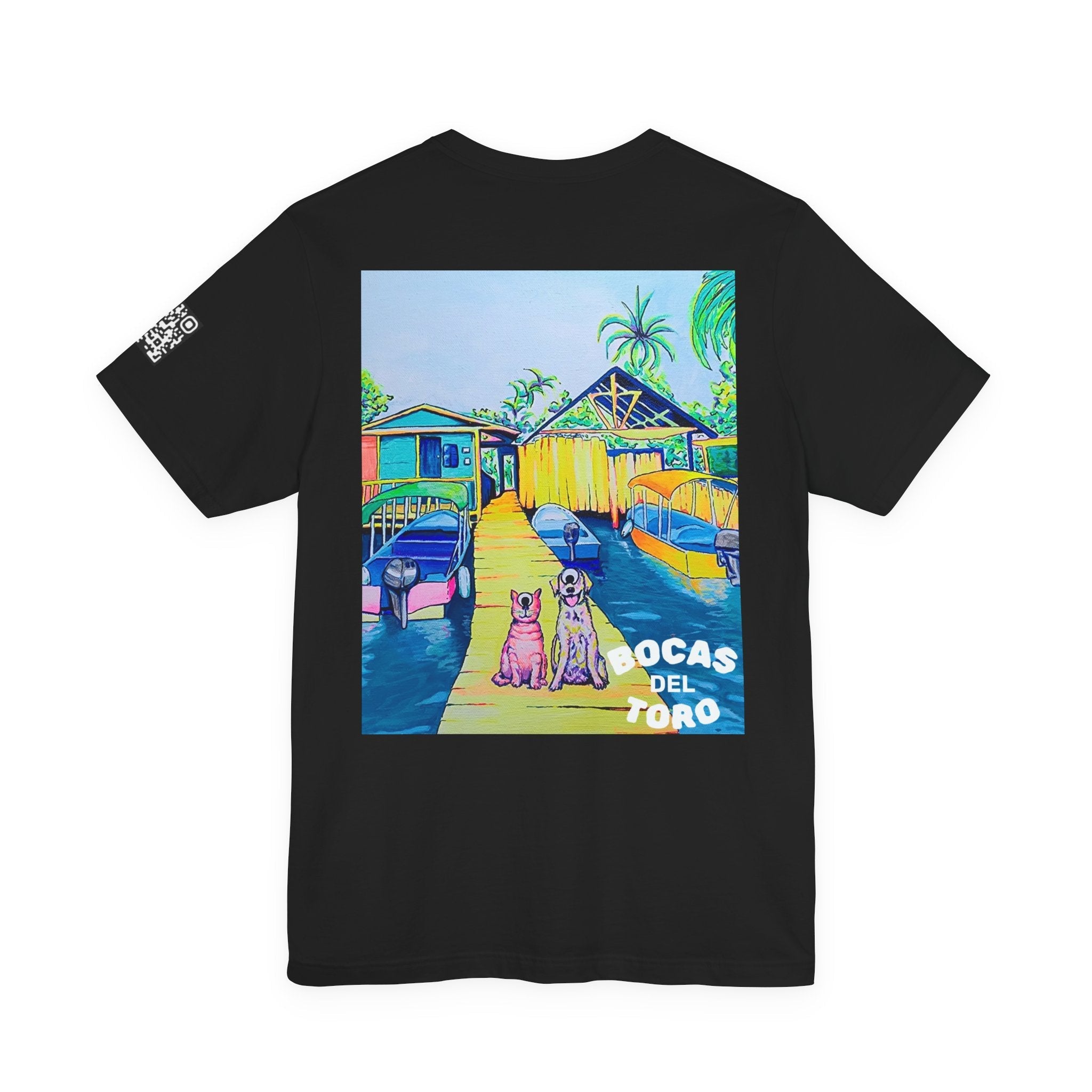 Unisex Cyclops Cat and Dog in Bocas Tee