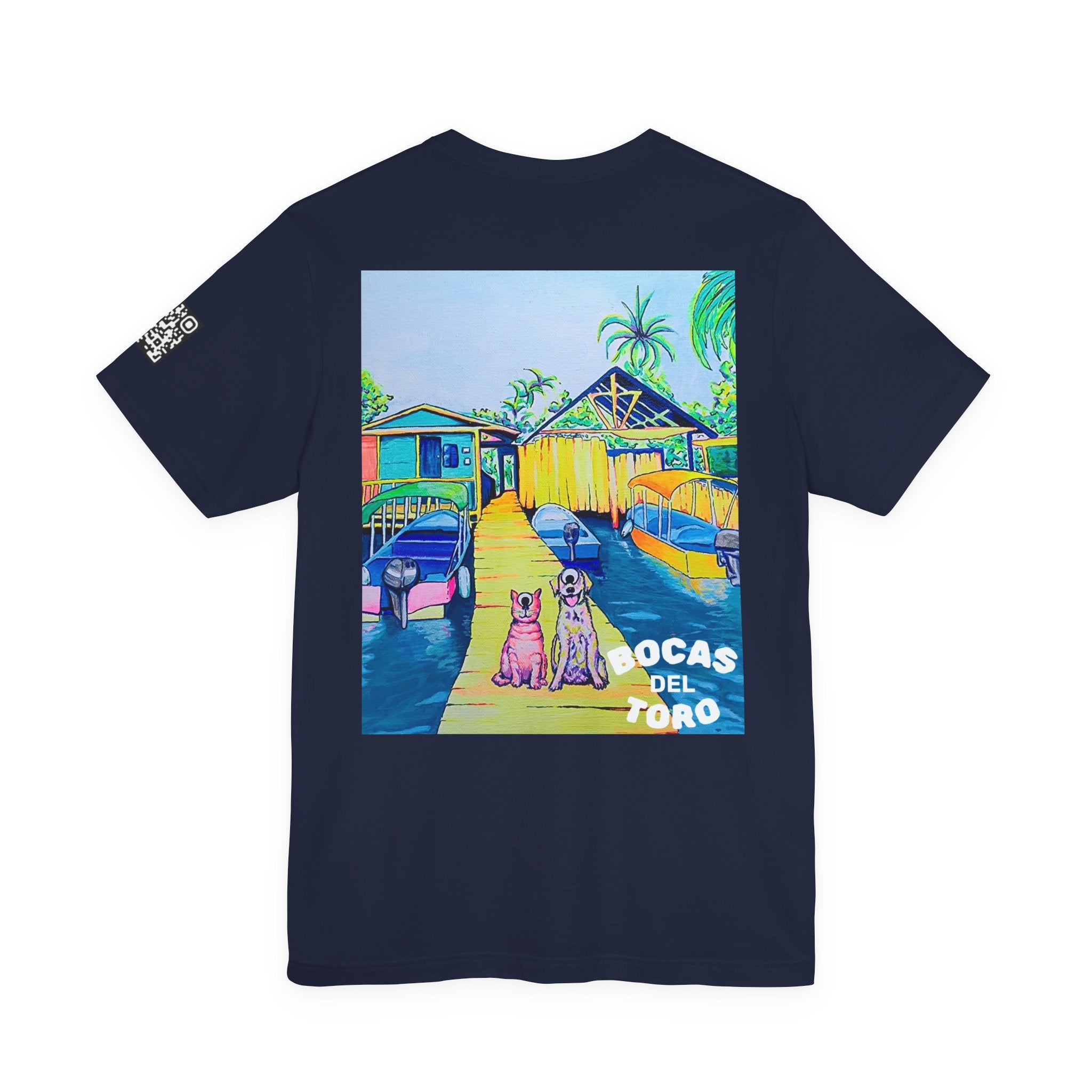 Unisex Cyclops Cat and Dog in Bocas Tee