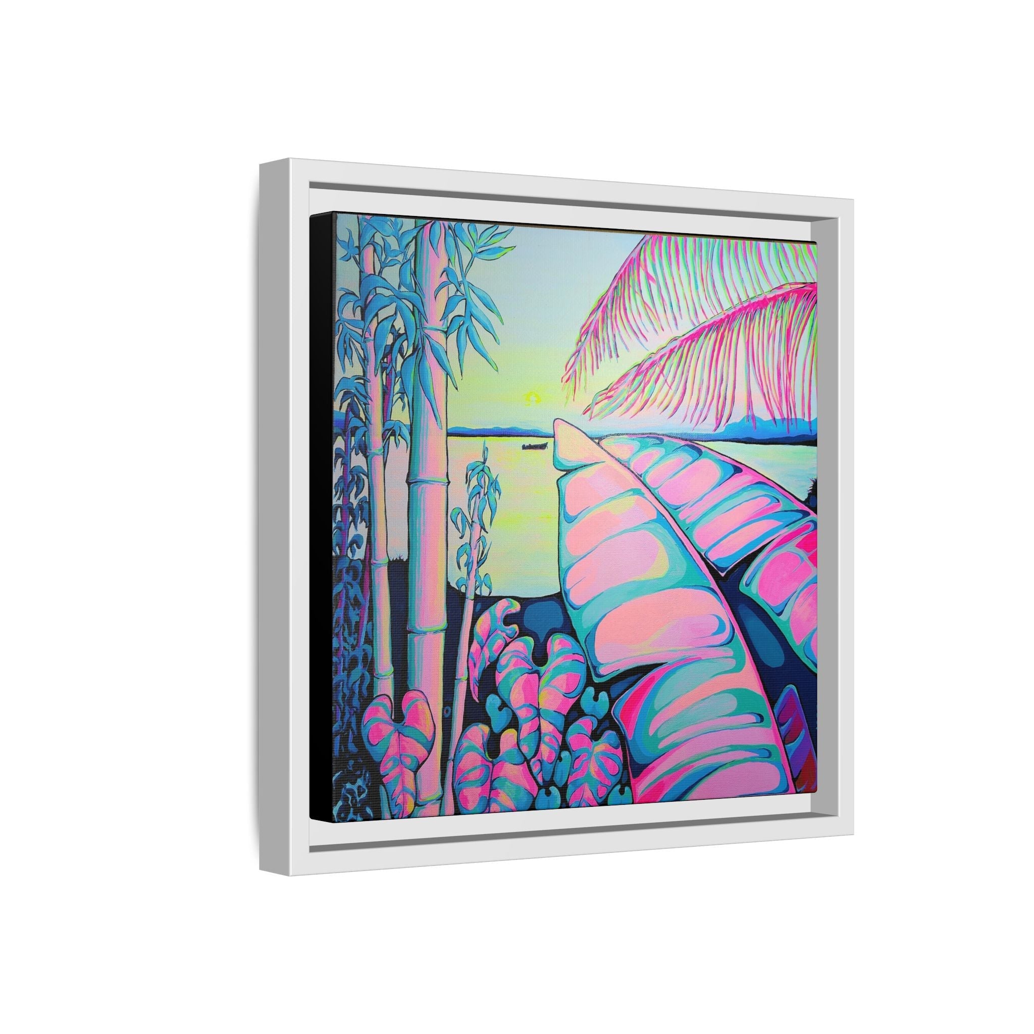 Framed Serenity Bocas Canvas Print