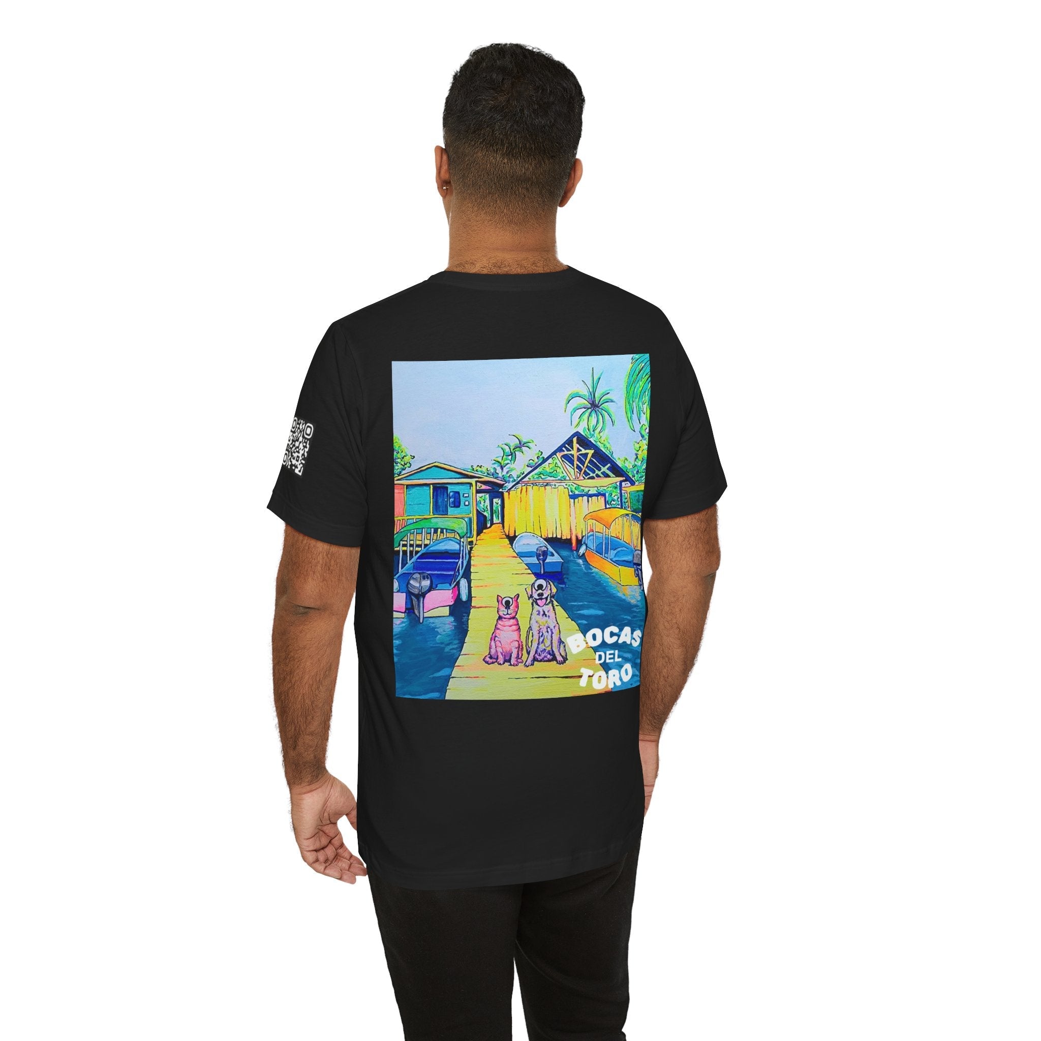 Unisex Cyclops Cat and Dog in Bocas Tee