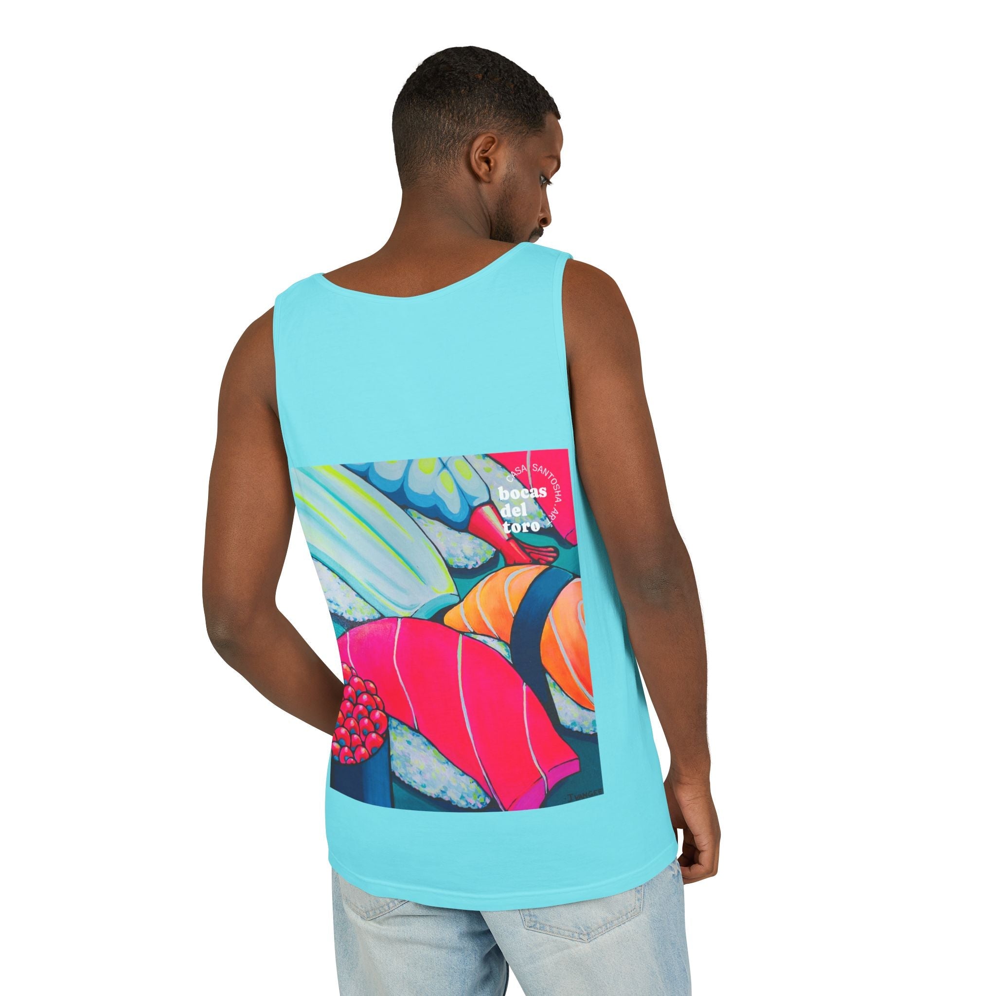 Unisex Neon Sushi Tank Top - Perfect for Summer Vibes
