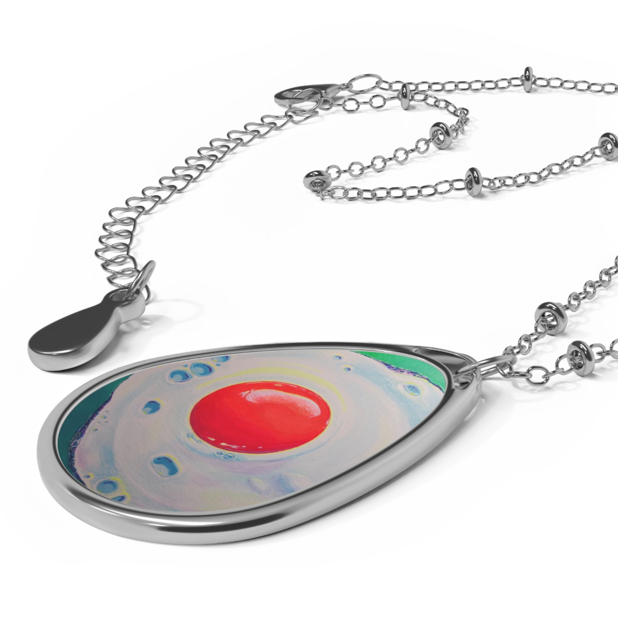 Neon Fried Egg Necklace