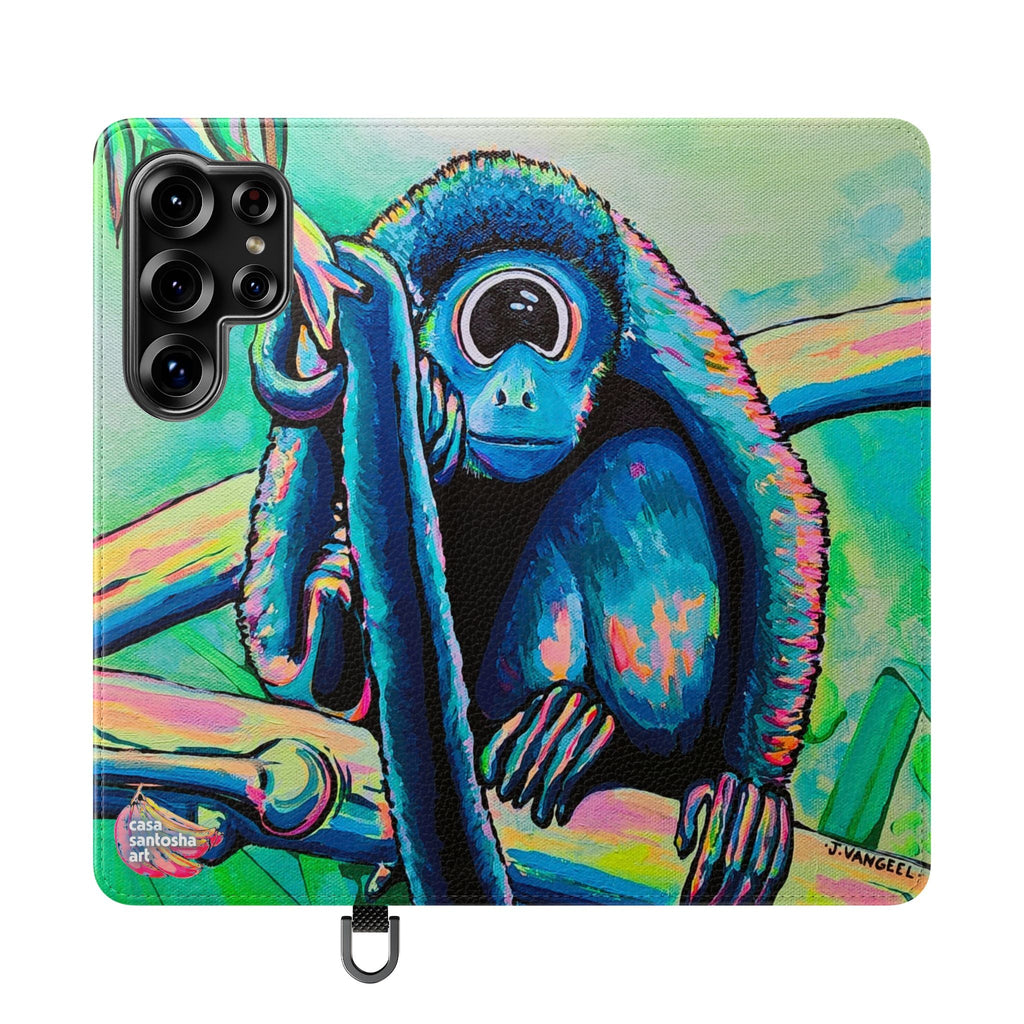 Cyclops Monkey Flip Phone Case – Wallet Cover with Card Slots