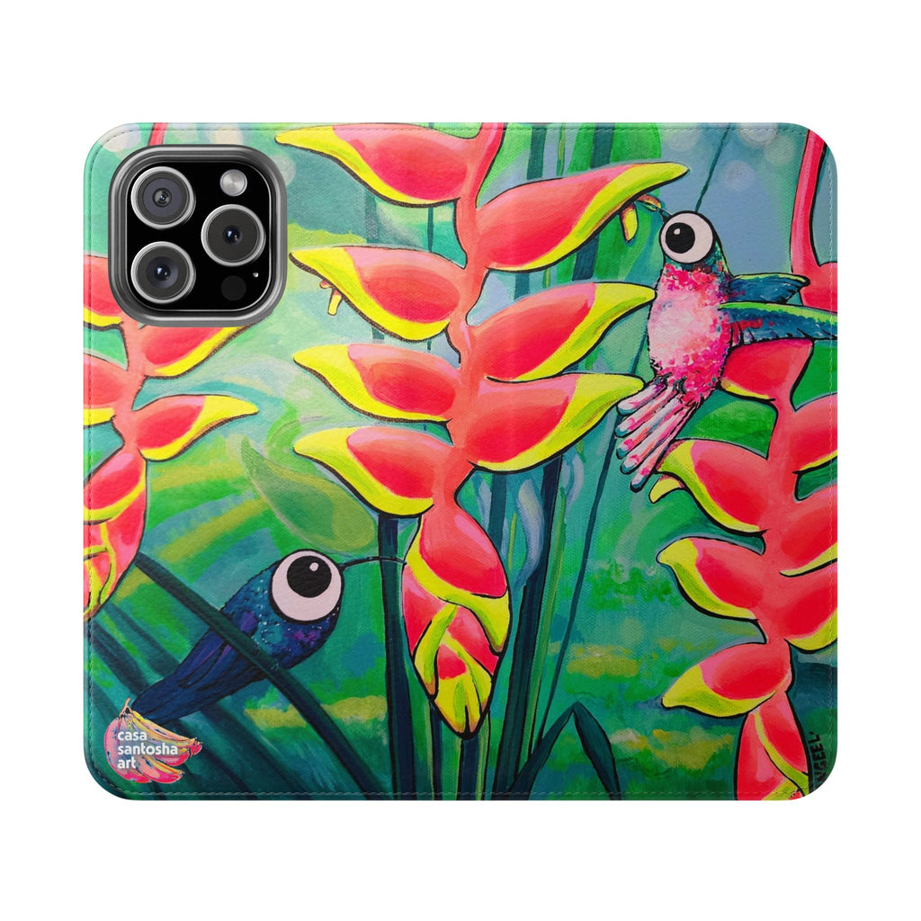 Cyclops Hummingbirds Flip Phone Case – Wallet Cover with Card Slots