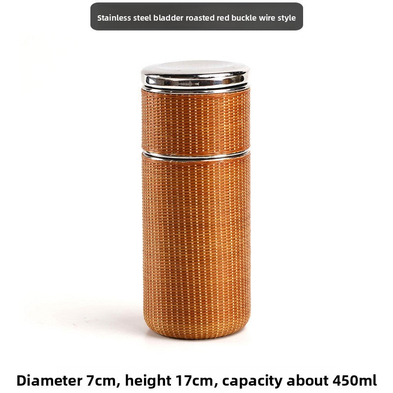 Bamboo Insulated Thermos Cup