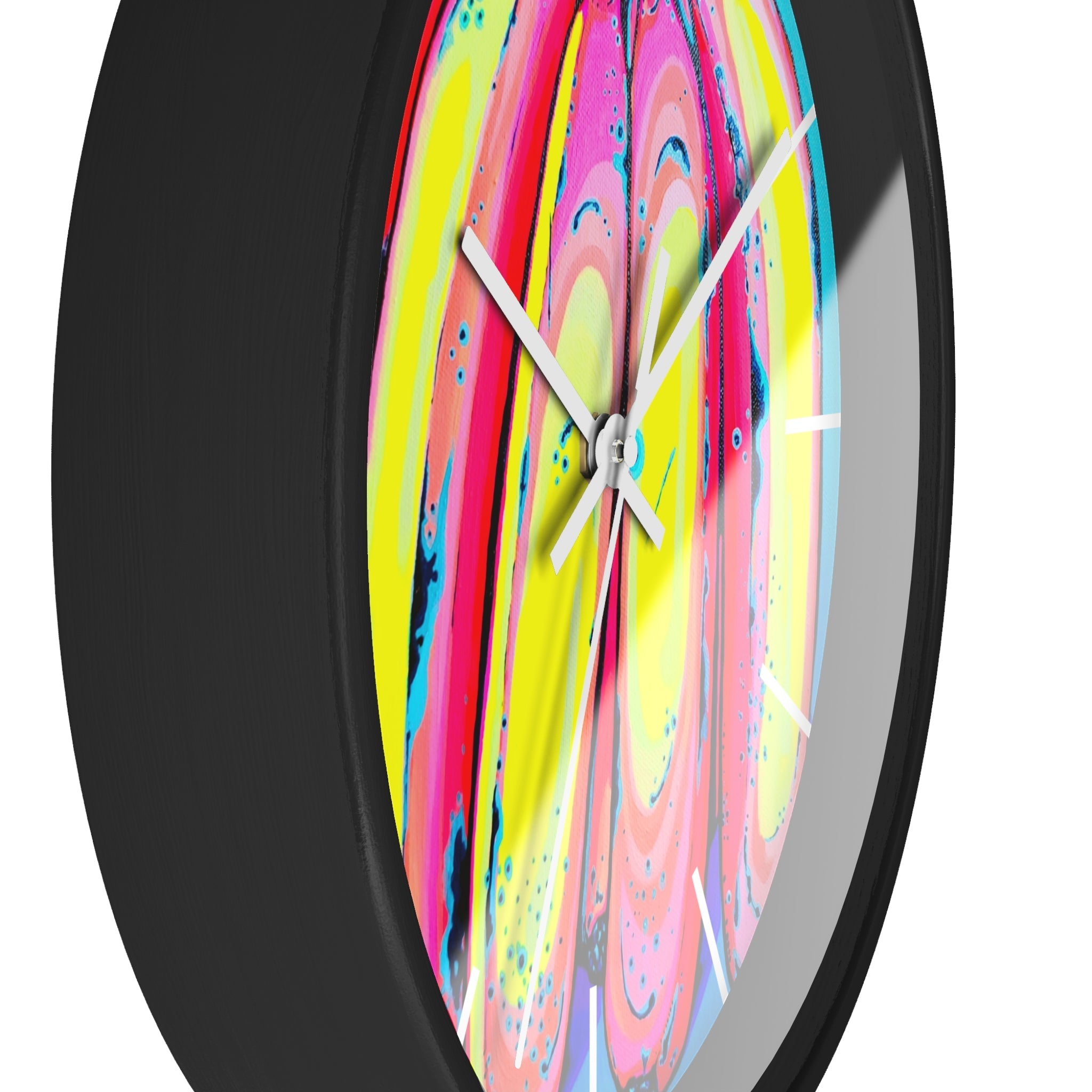 Neon Fat Bananas Pop Art Wall Clock