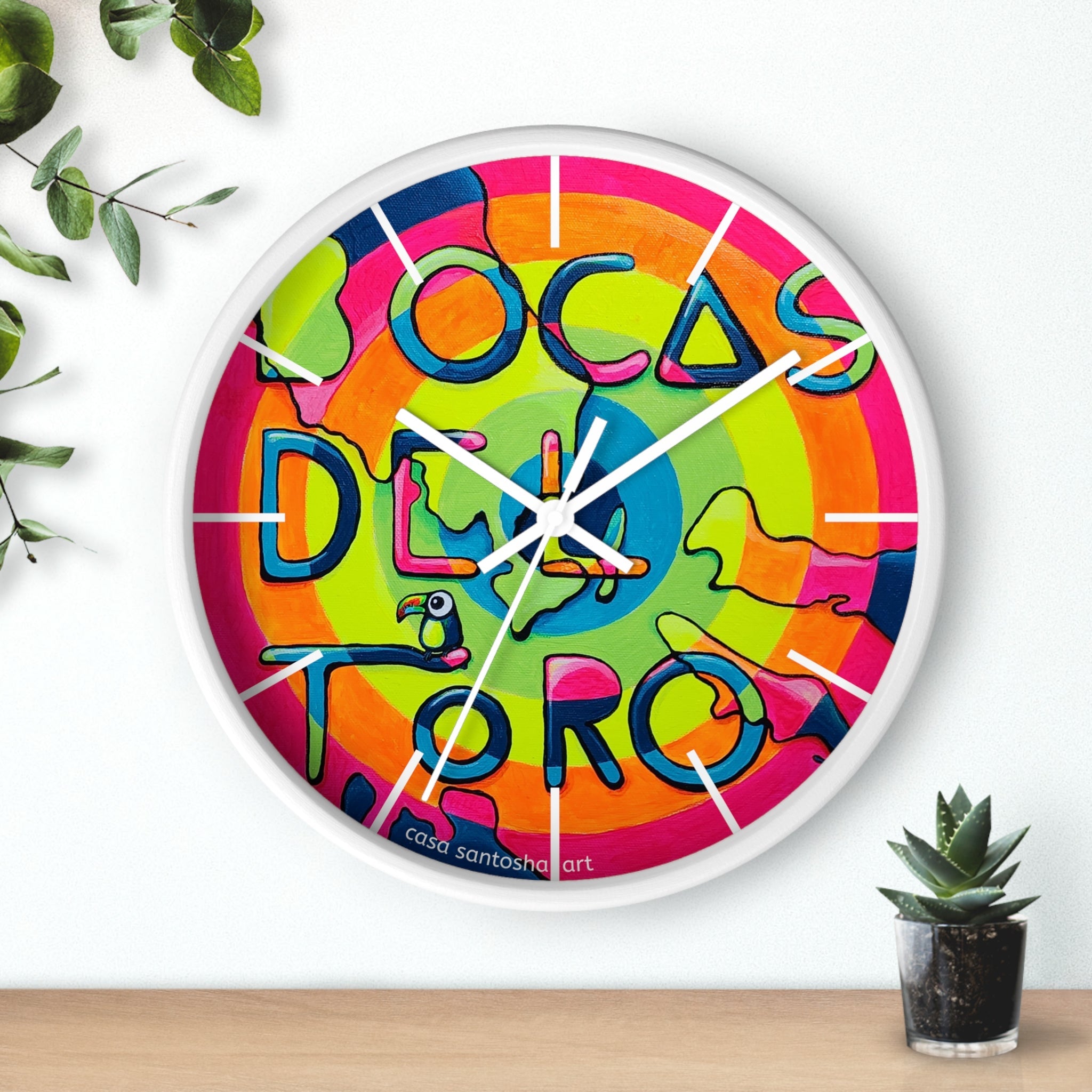 Bocas Del Toro Islands Pop Art Wall Clock
