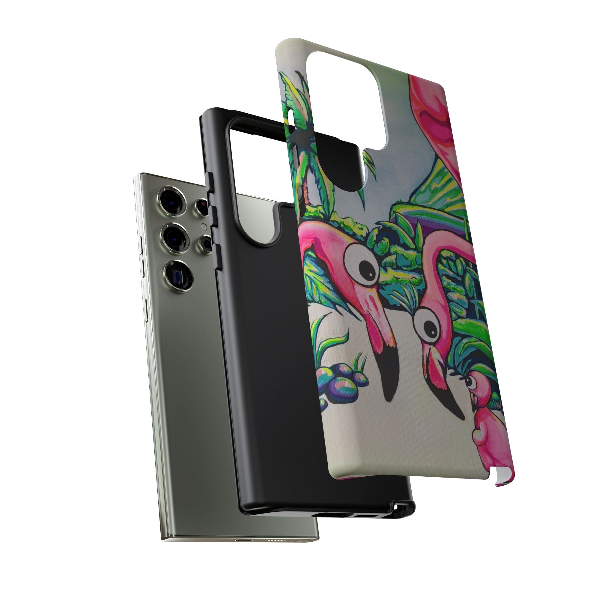 Cyclops Flamingo Family Tough Phone Case