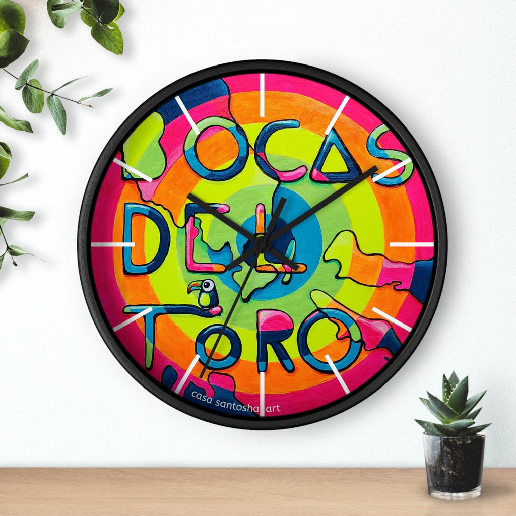 Bocas Del Toro Islands Pop Art Wall Clock