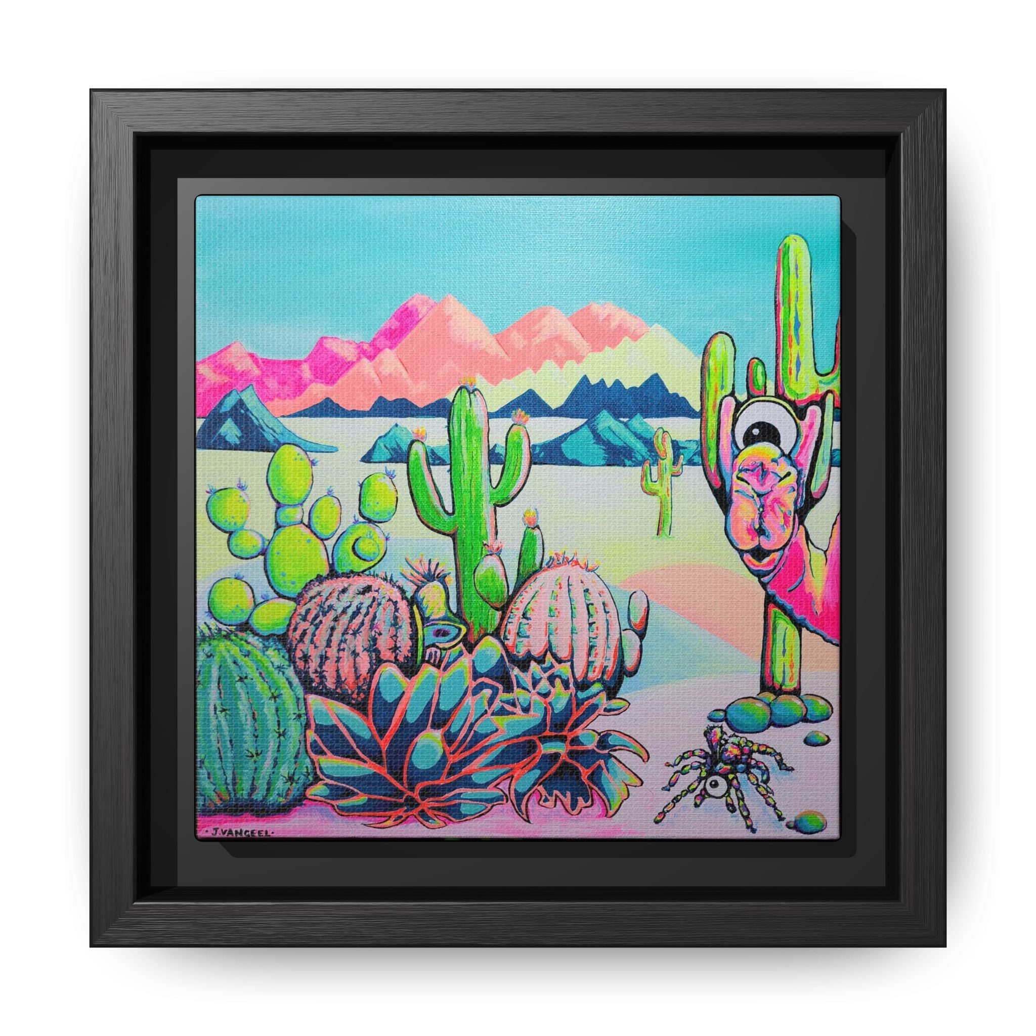 Framed Cyclops Camel Canvas Print