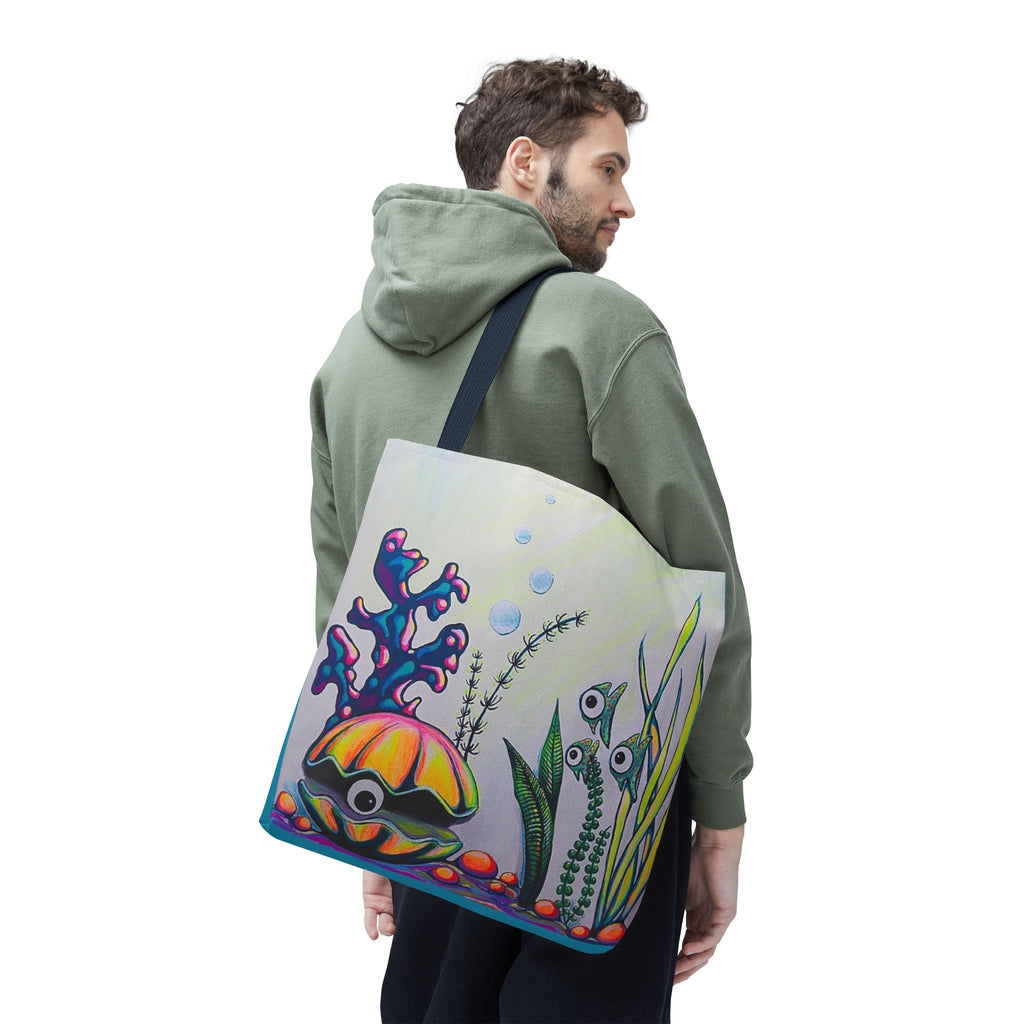Premium Cyclops Clam Tote Bag, Original Artist Design, Reusable Shopping Tote,  Eco-Friendly