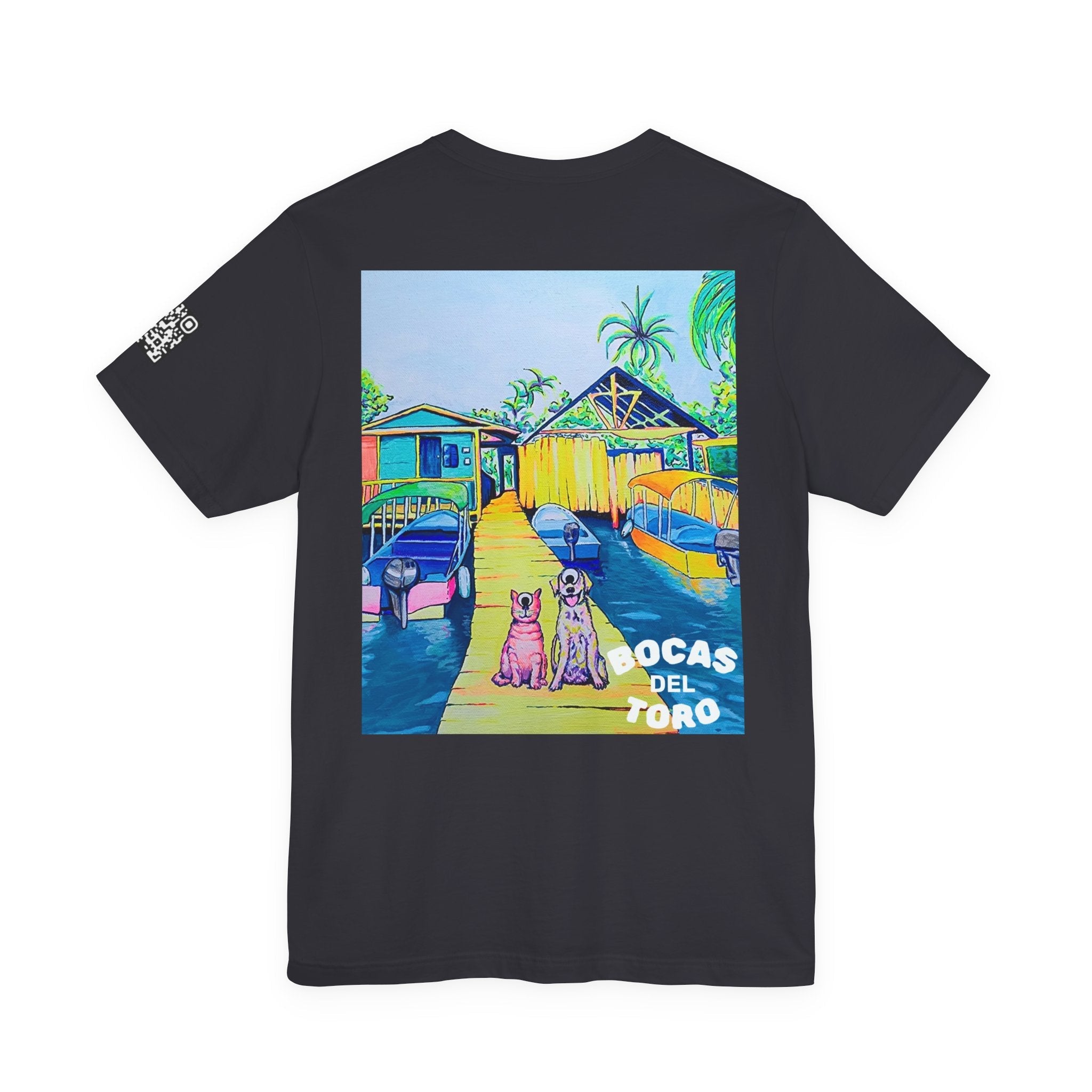 Unisex Cyclops Cat and Dog in Bocas Tee