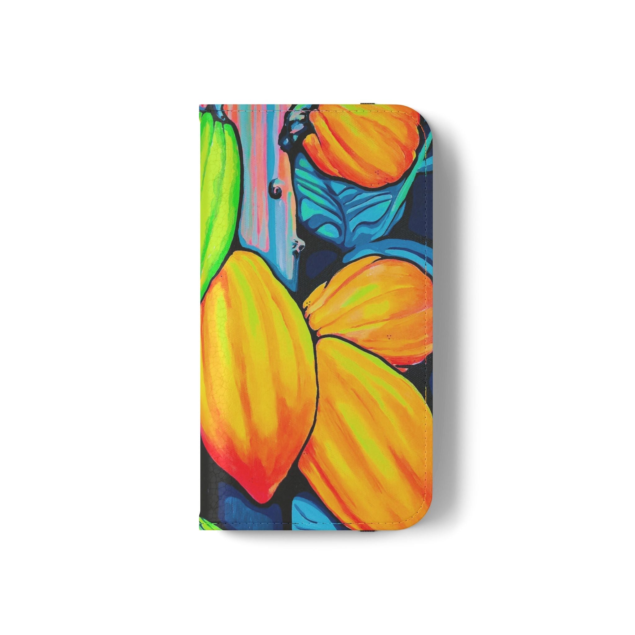 Neon Cacao Flip Phone Case – Wallet Cover with Card Slots