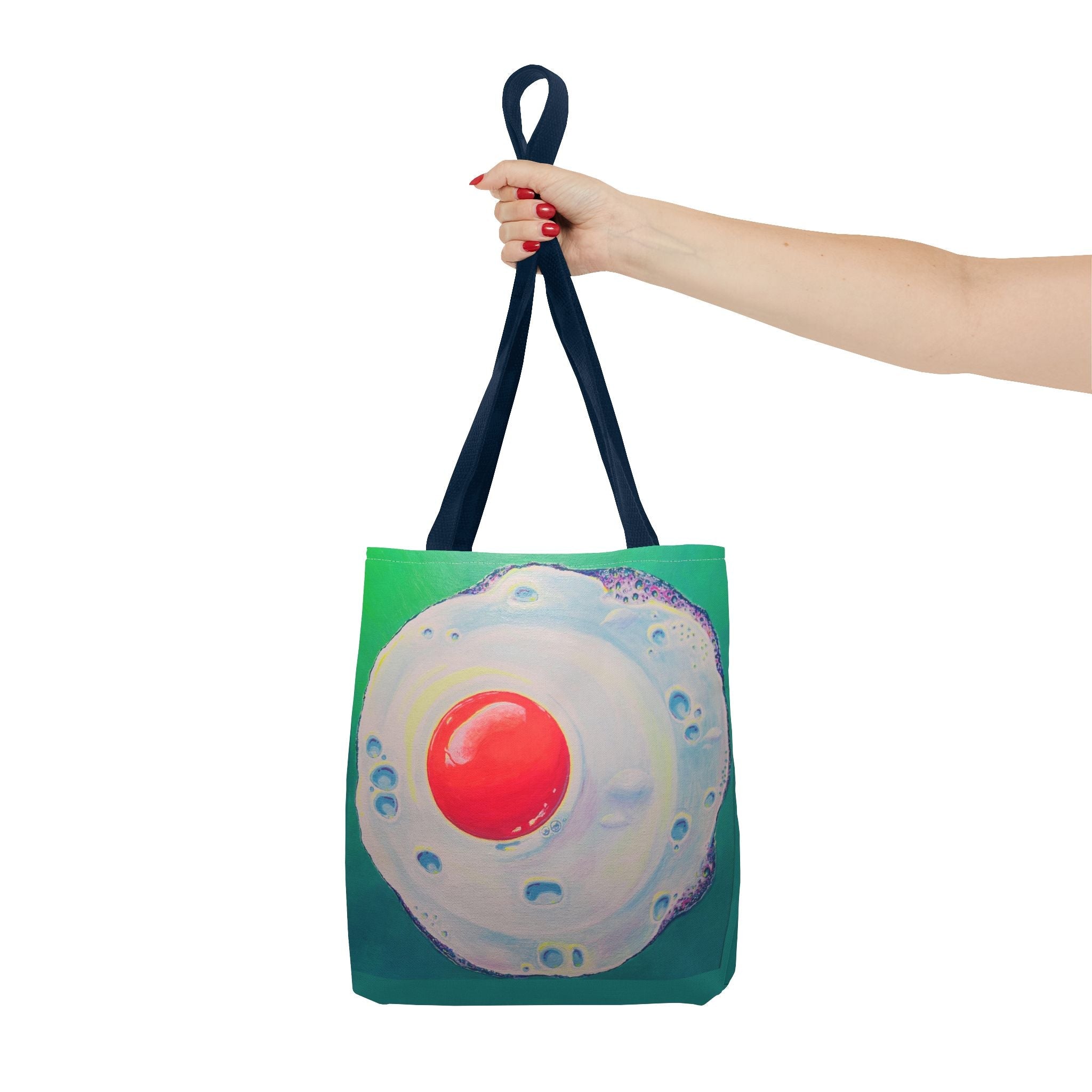 Premium Neon Fried Egg Tote Bag, Original Artist Design, Reusable Shopping Tote,  Eco-Friendly