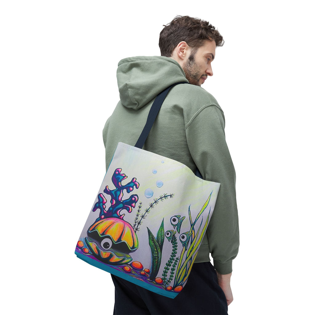 Premium Cyclops Clam Tote Bag, Original Artist Design, Reusable Shopping Tote,  Eco-Friendly