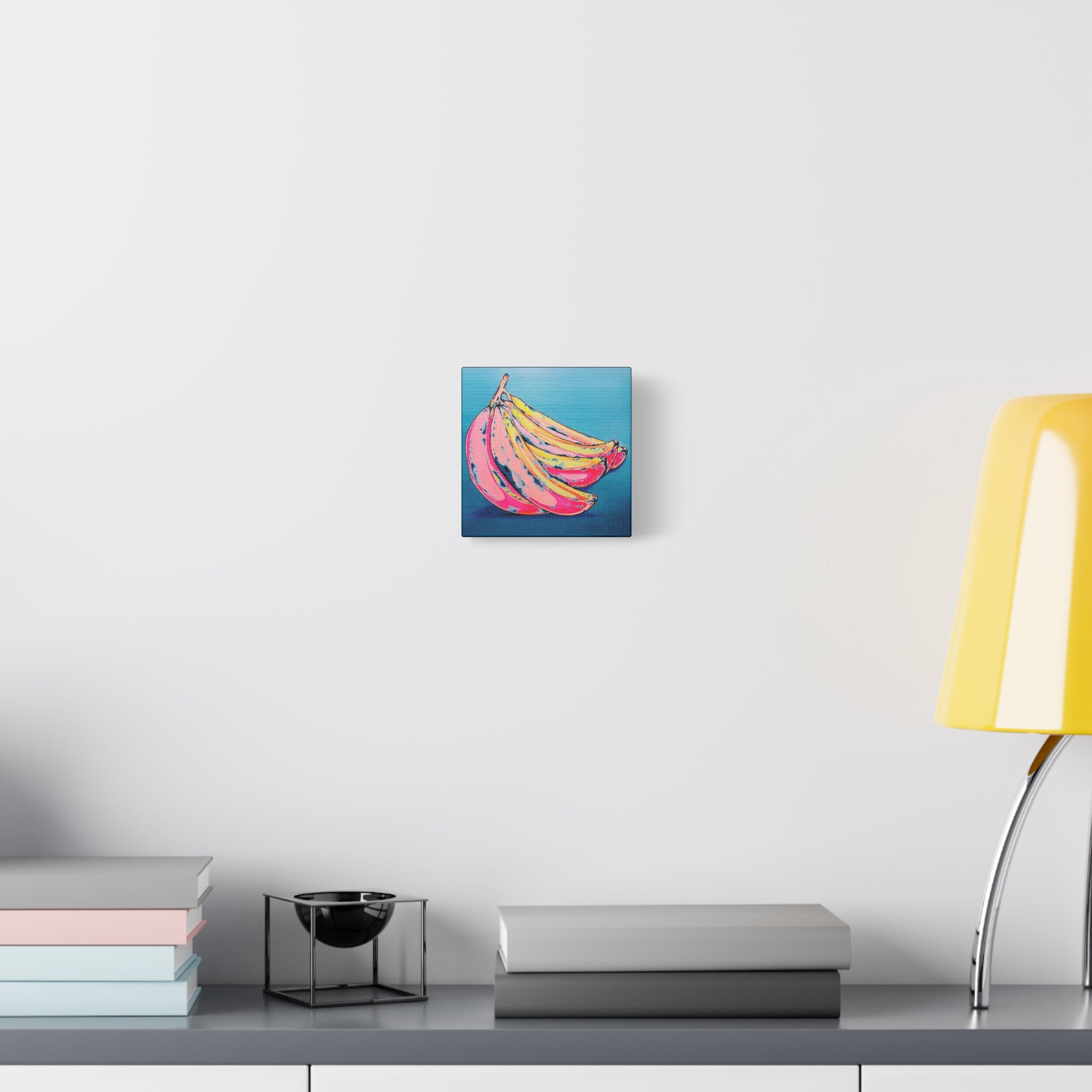 Neon Bananas Canvas Art Print, Home Decor, Original Artist Design