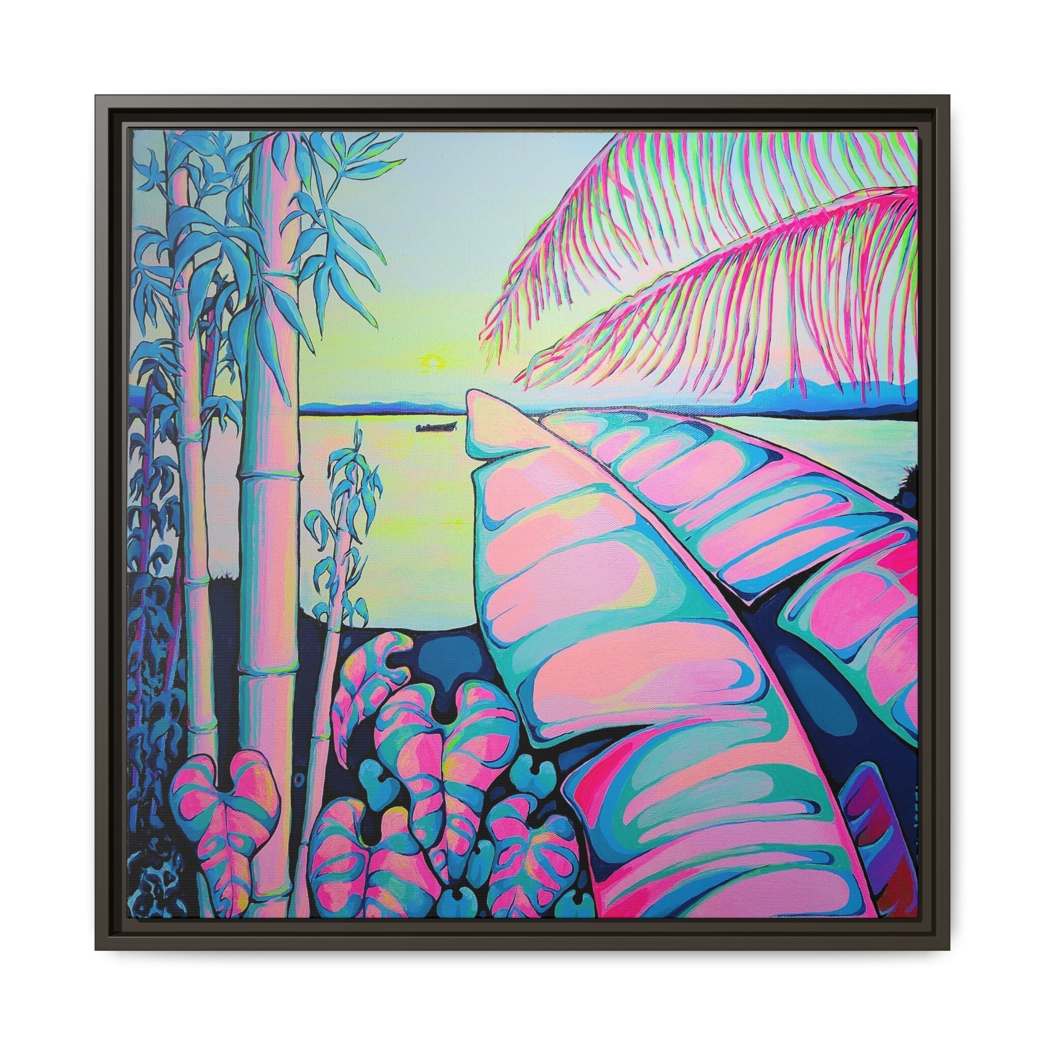 Framed Serenity Bocas Canvas Print