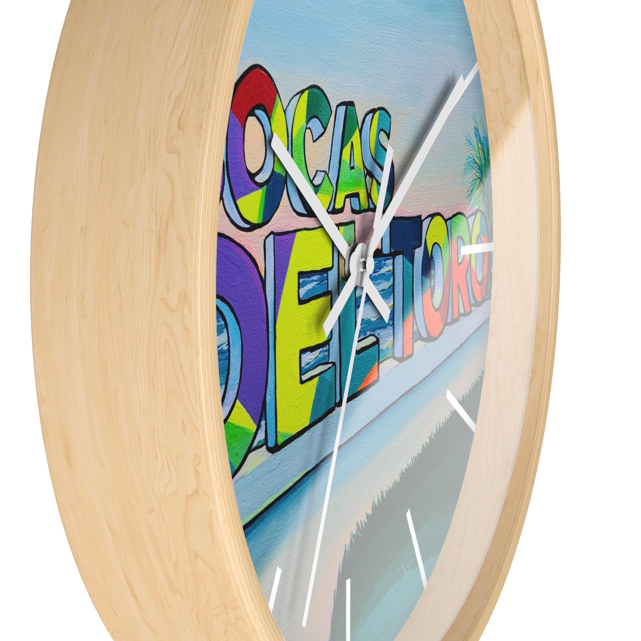 Bocas Del Toro Sign Pop Art Wall Clock