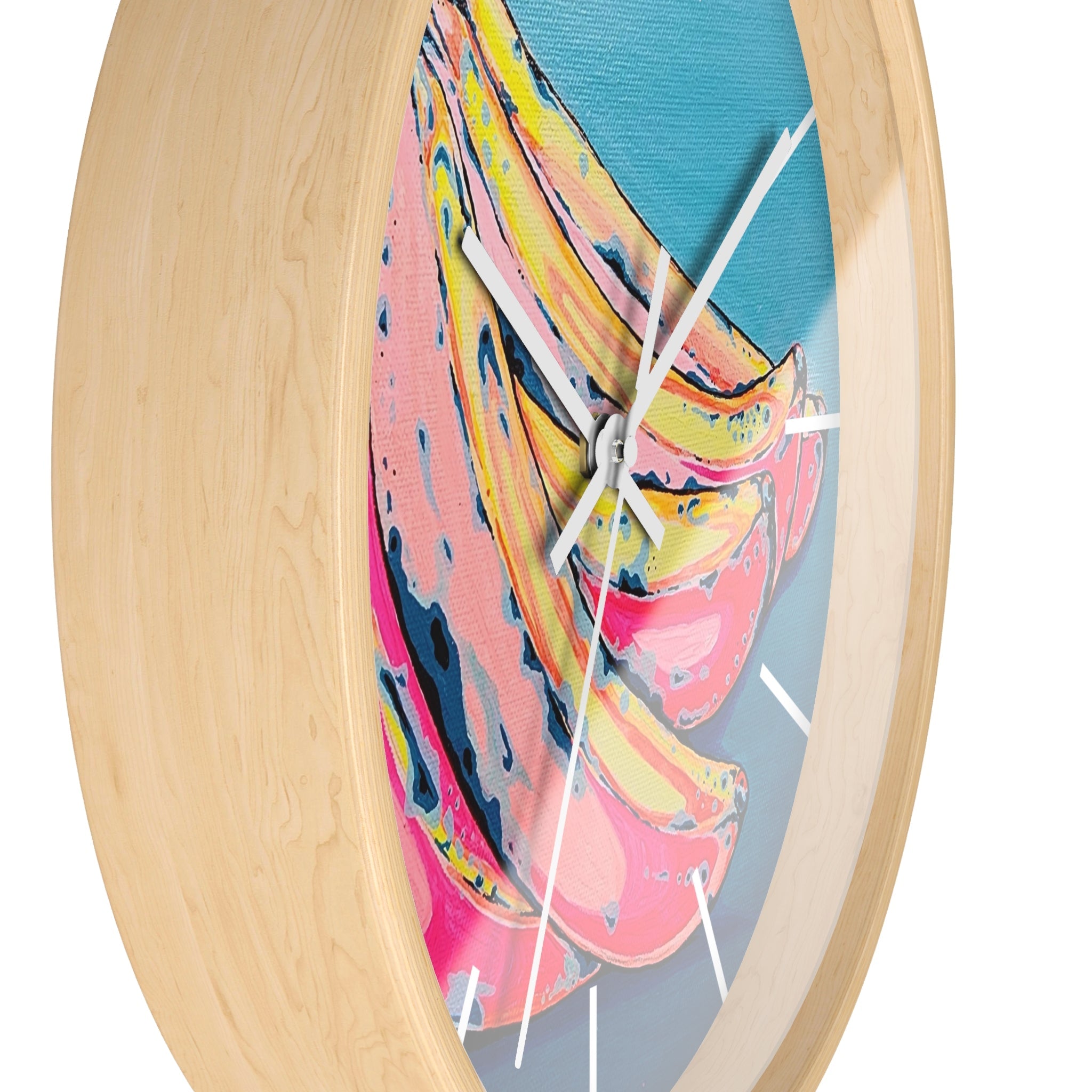 Neon Bananas Pop Art Wall Clock