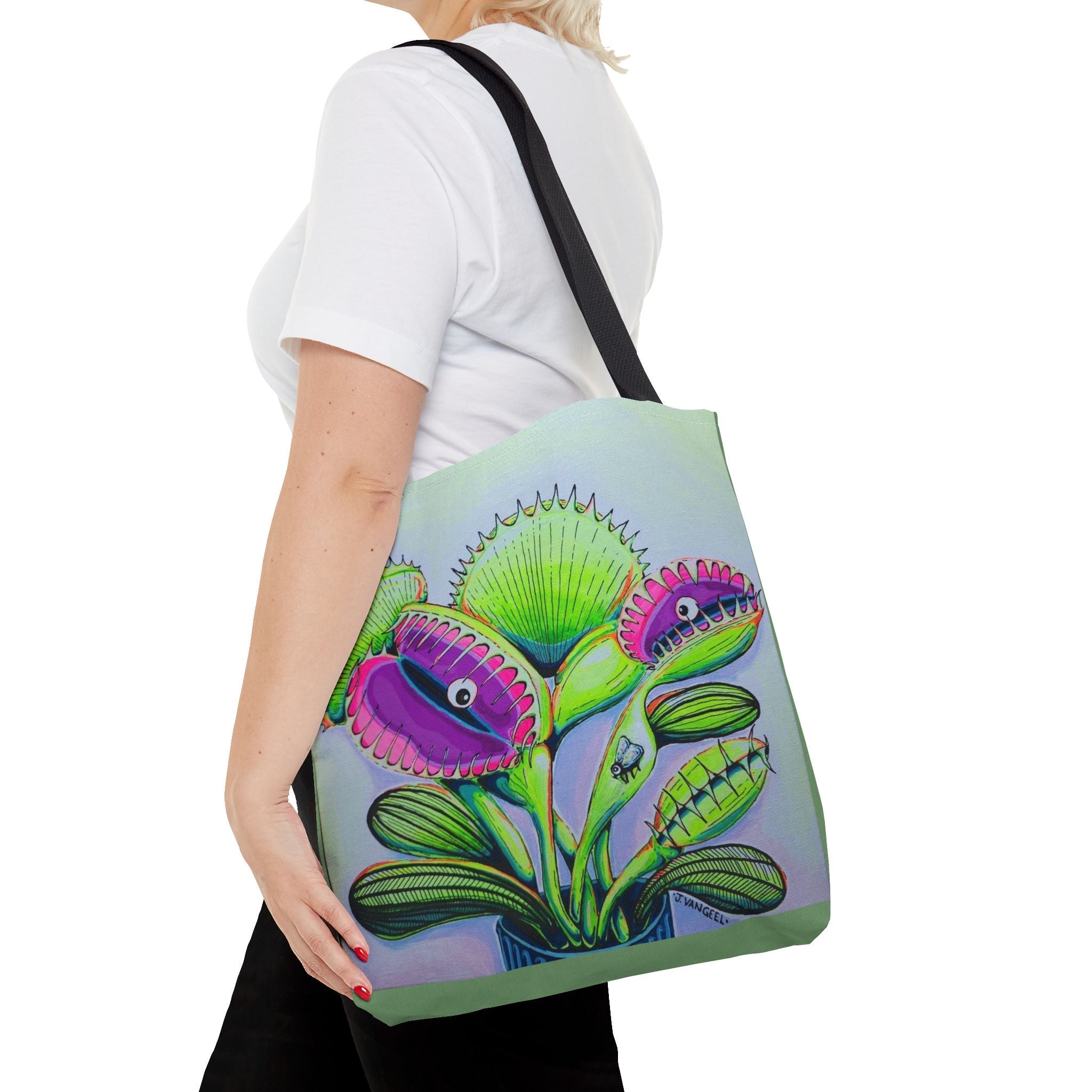 Premium Cyclops Venus Fly Trap Tote Bag, Original Artist Design, Reusable Shopping Tote,  Eco-Friendly